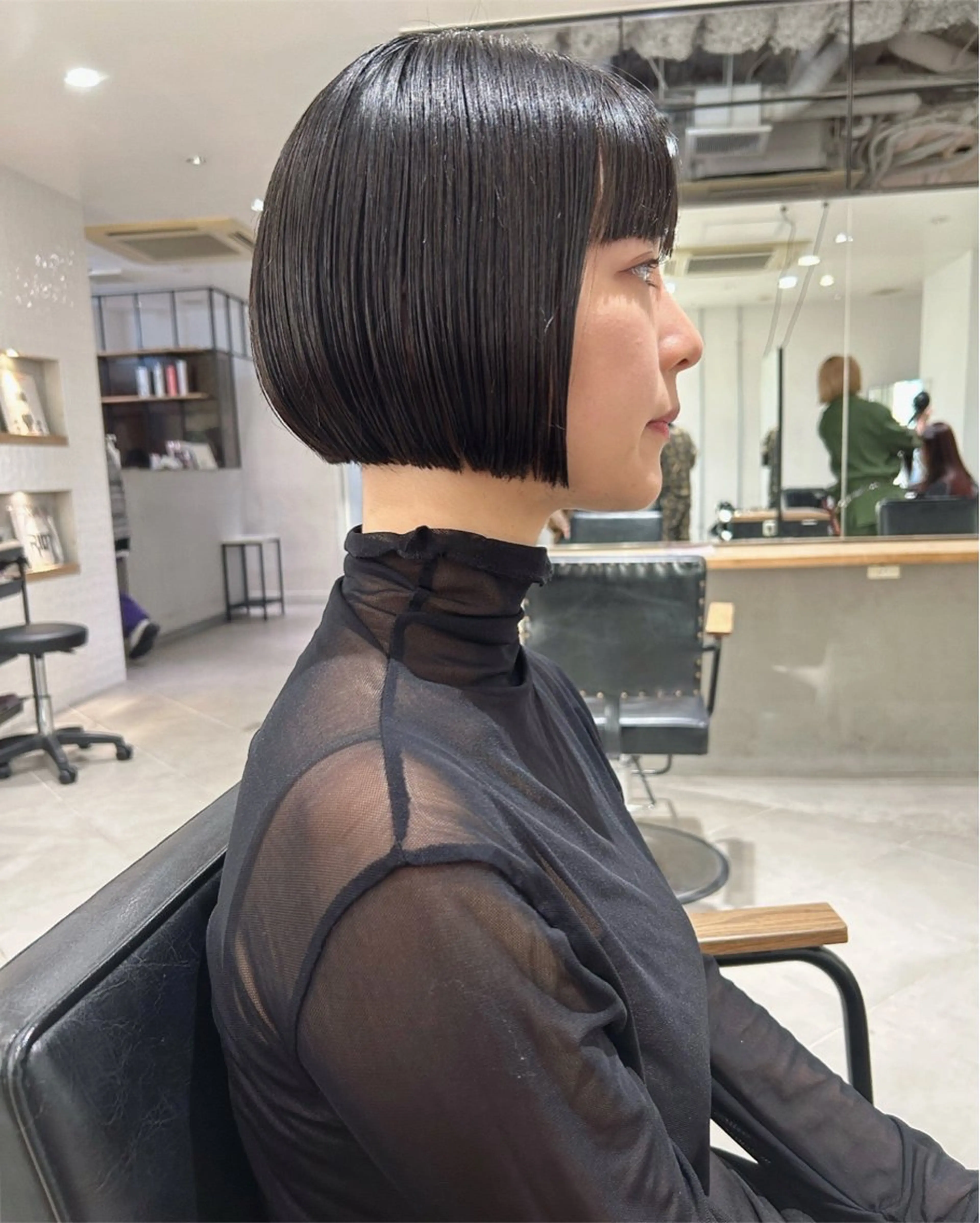 ショート ボブ カット トリートメント Loom.所属・村上雅人 ナチュラルモードのヘアスタイル