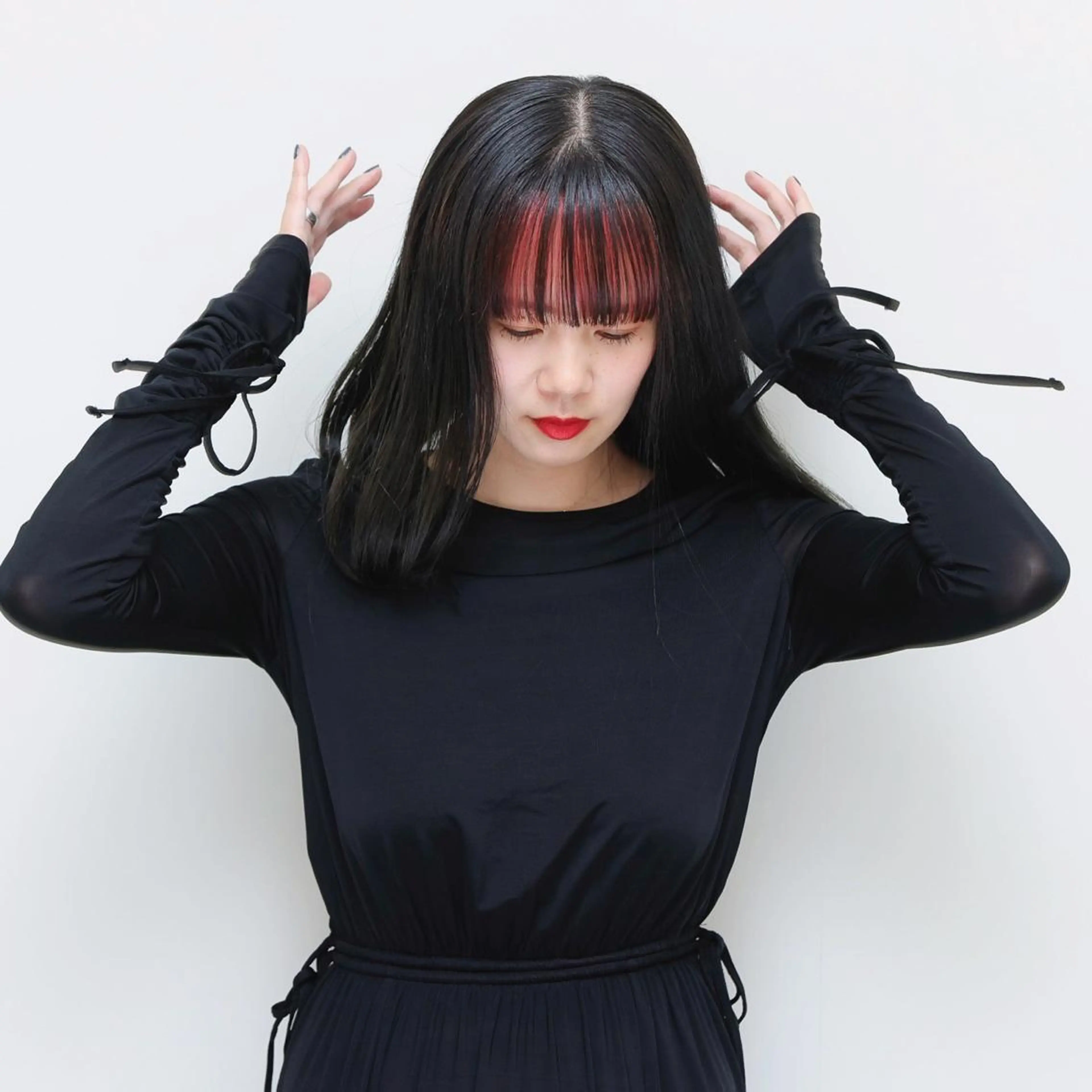 セミロング カラー ウルフレイヤー エクステ/kokiのヘアスタイル