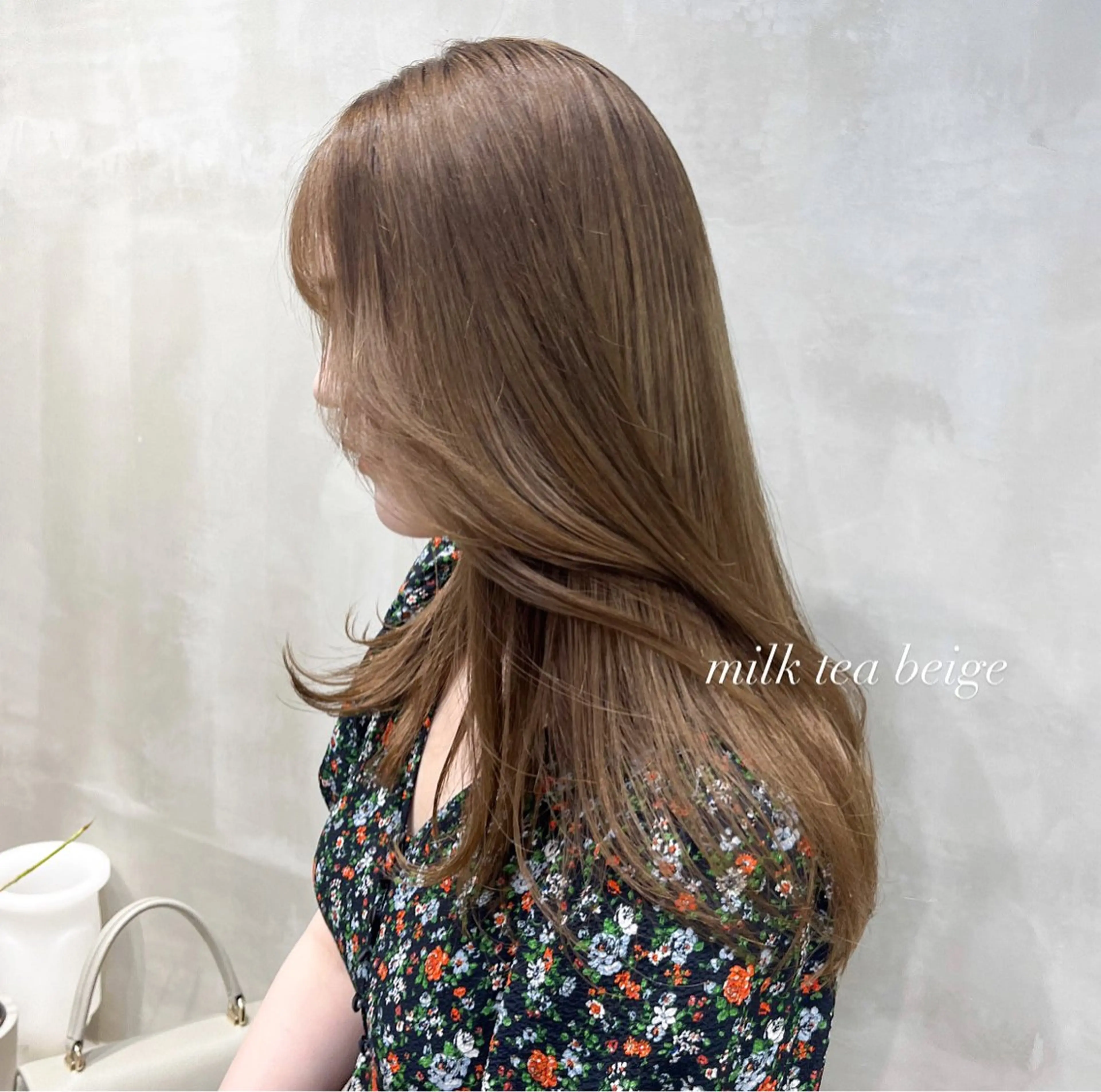 ロング カラー ベージュカラー ブリーチ 透明感カラー ナツミ/透明感カラー /酸性ストレートのヘアスタイル