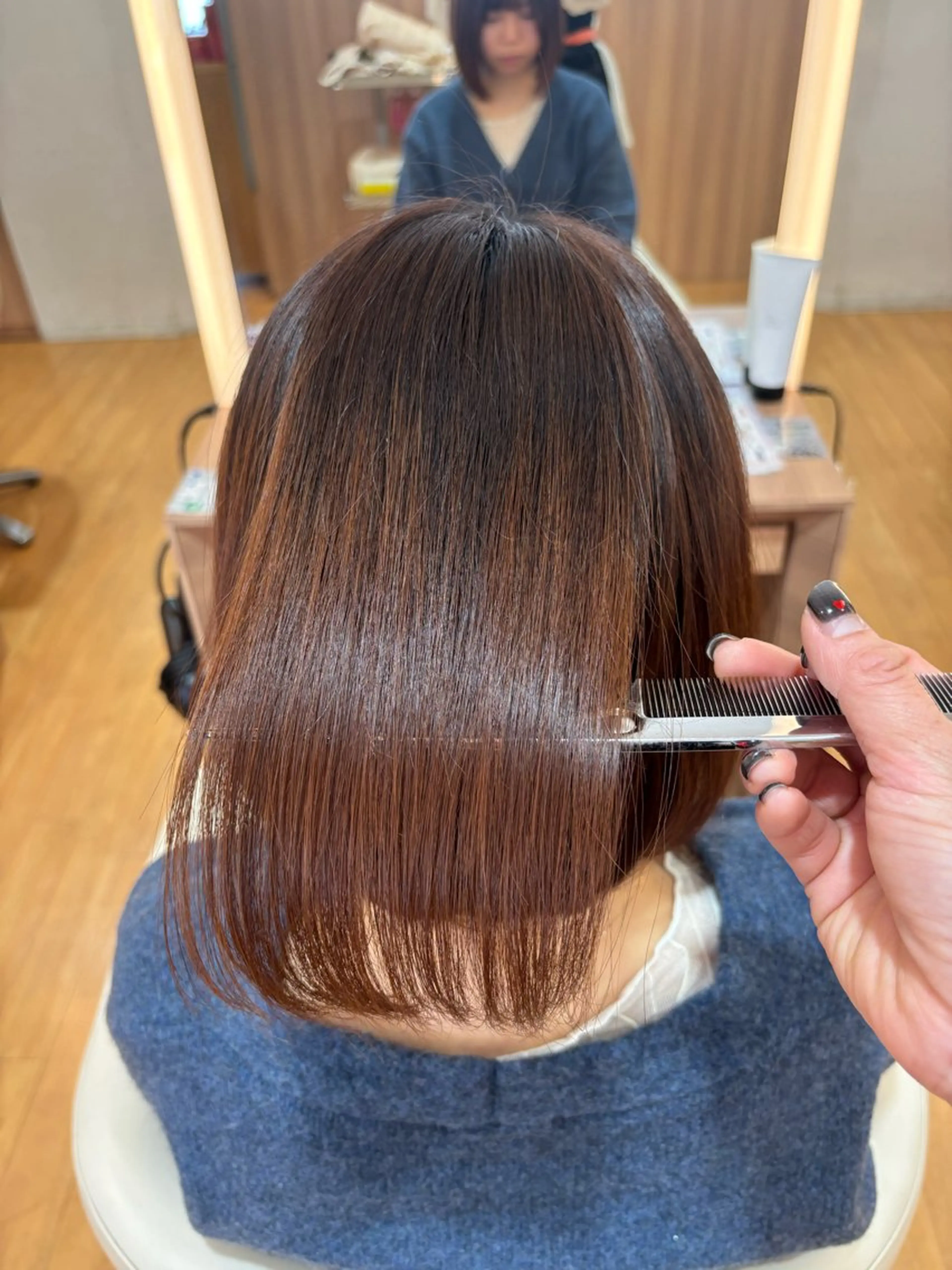 ミディアム 髪質改善カラー 清利あやなのヘアスタイル