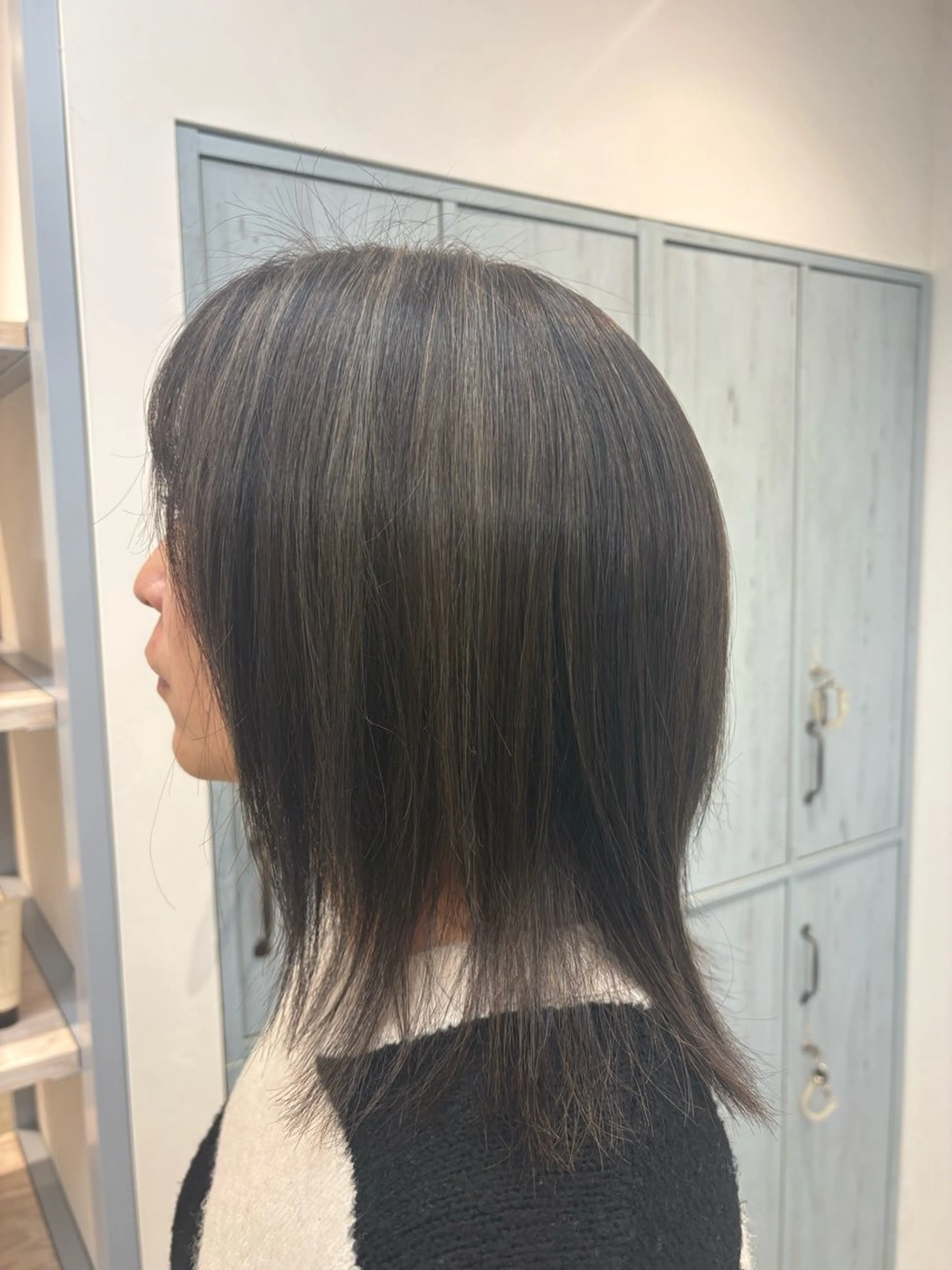 セミロング ヘアカラー ukyo/カラー/ ブリーチ/ハイライトのヘアスタイル