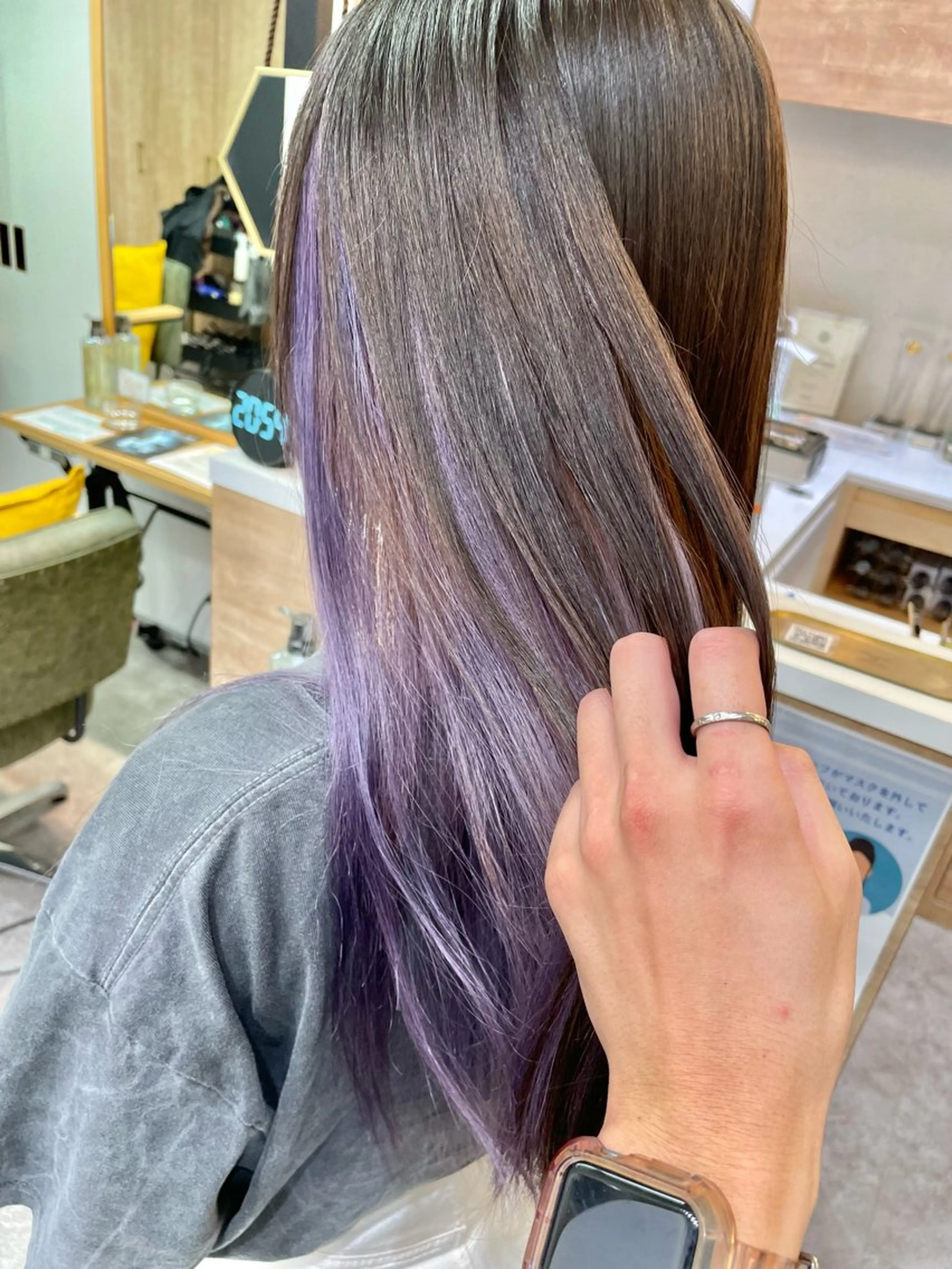 ロング カラー ヘアカラー トリートメント ブリーチ/ハイトーン 🌏💊RAINEのヘアスタイル