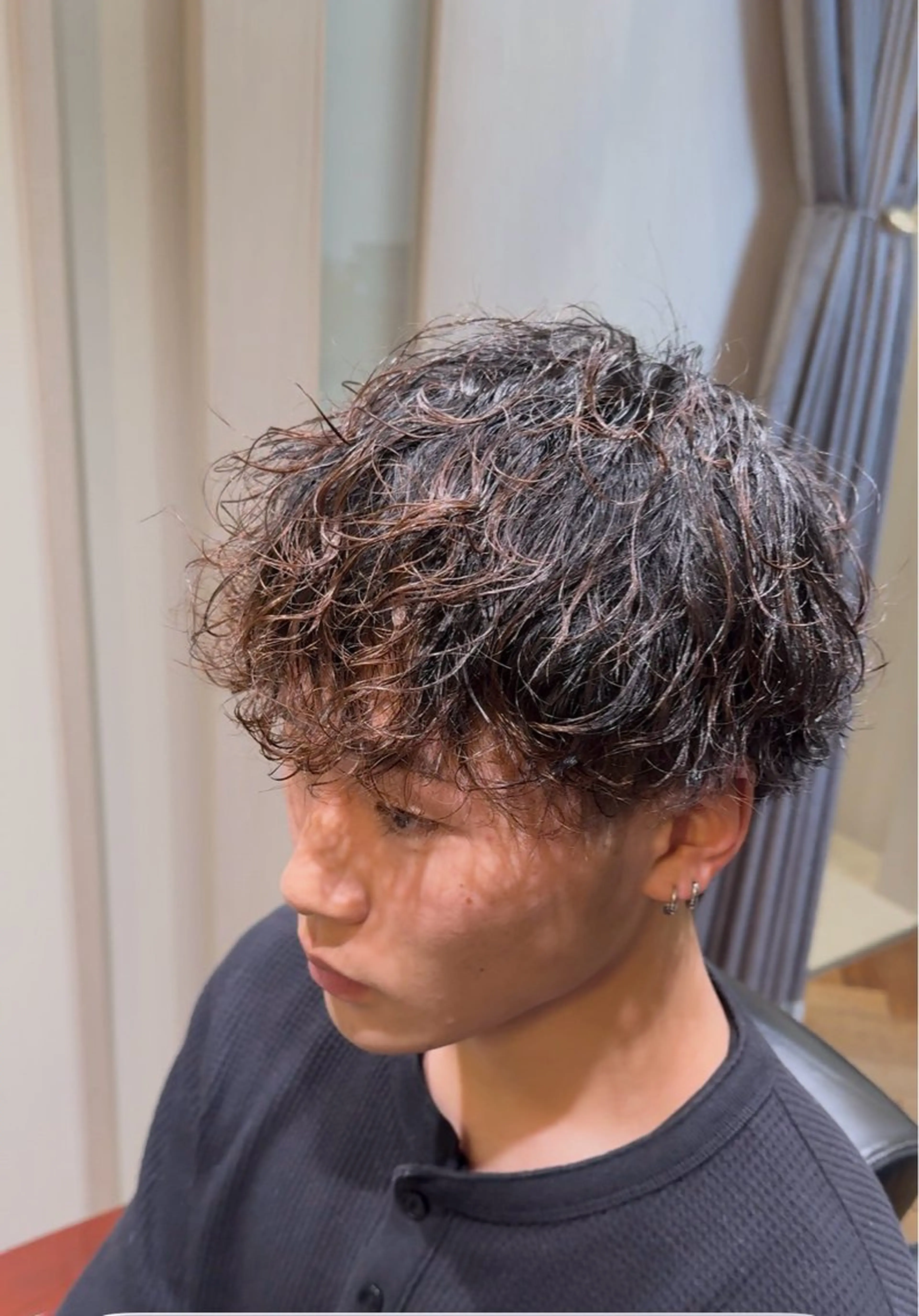 ミディアム パーマ ミディアムパーマ カット パーマ 柳澤 拓海のヘアスタイル