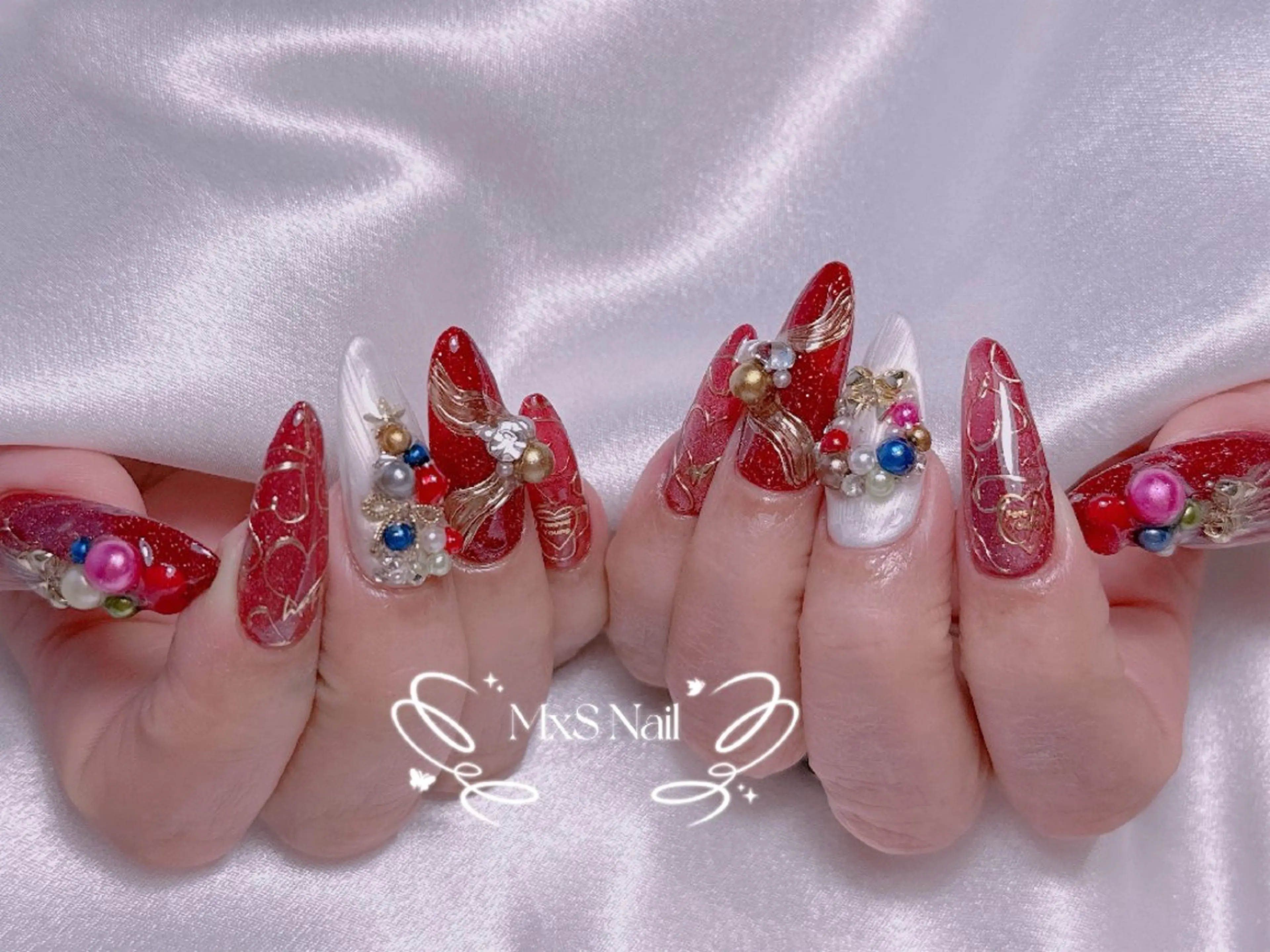 ネイル ハンドネイル MxS Nail 【長さだし/フィルイン/マグネット/ワンホンネイル/韓国ネイル/パラジェル】所属・M×S Nail みなのネイルデザイン