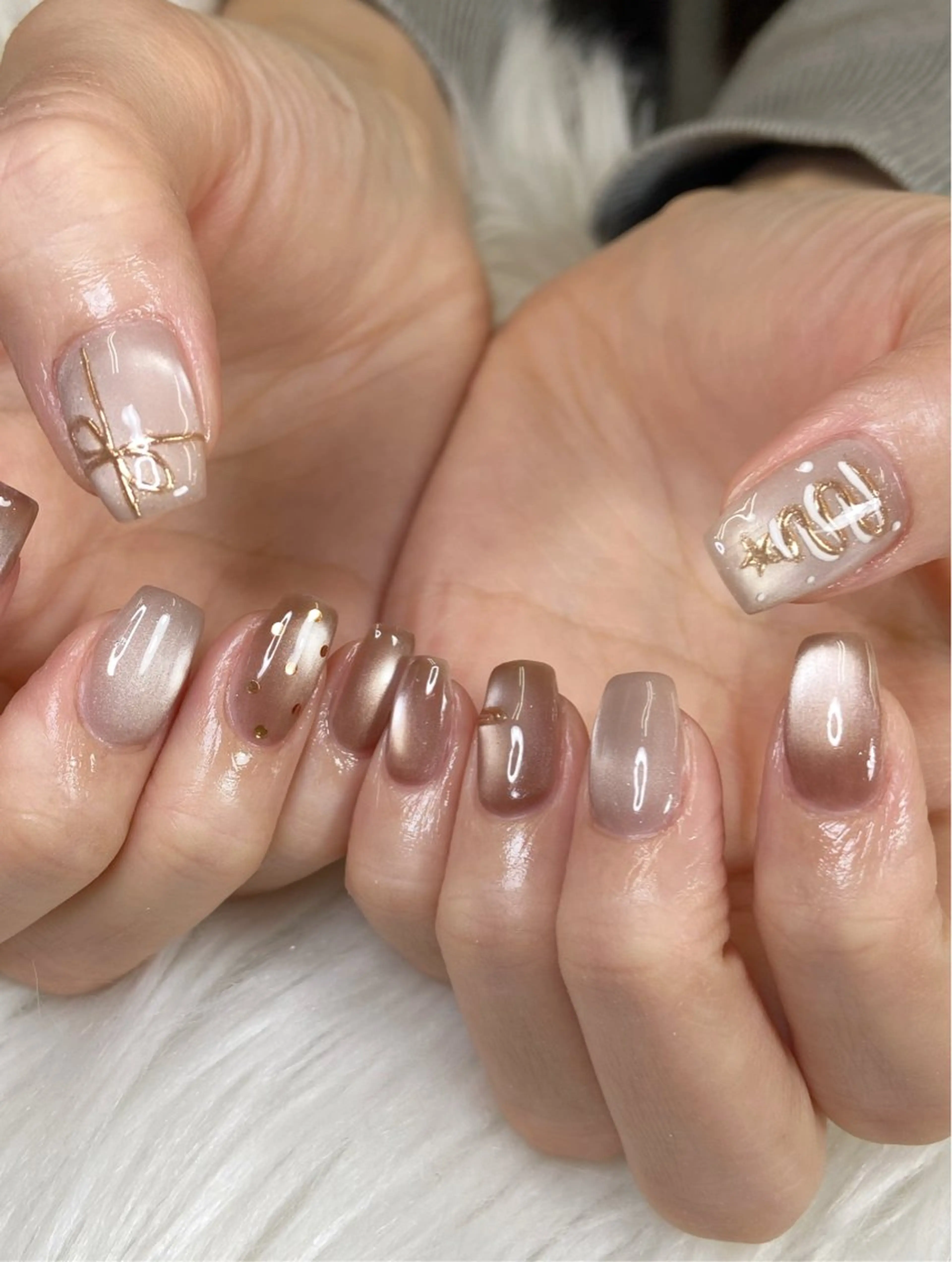 ネイル 冬ネイル クリスマス ハンドネイル Kanako 💫のネイルデザイン