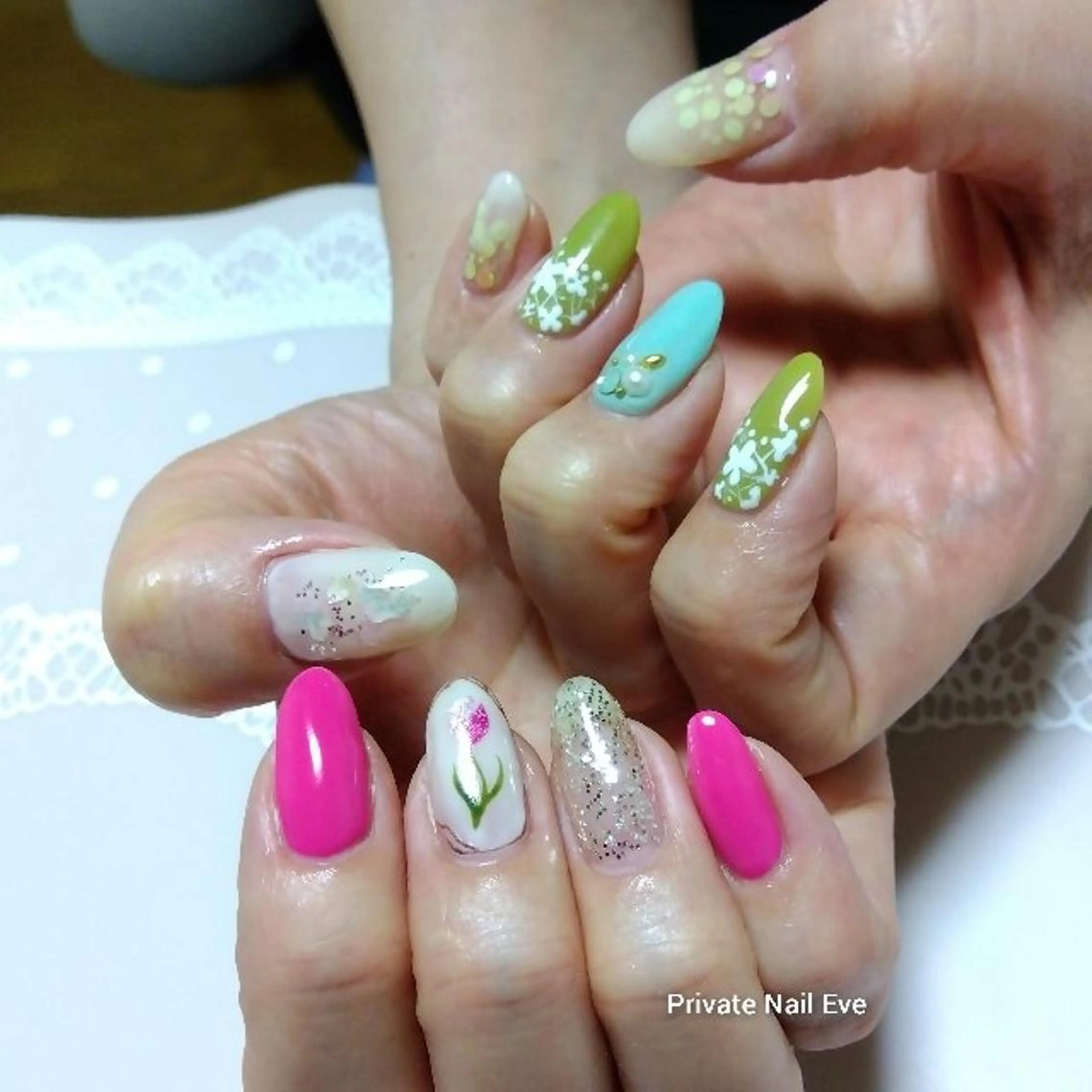 ネイル レース ハンドネイル ネイル junkoのネイルデザイン