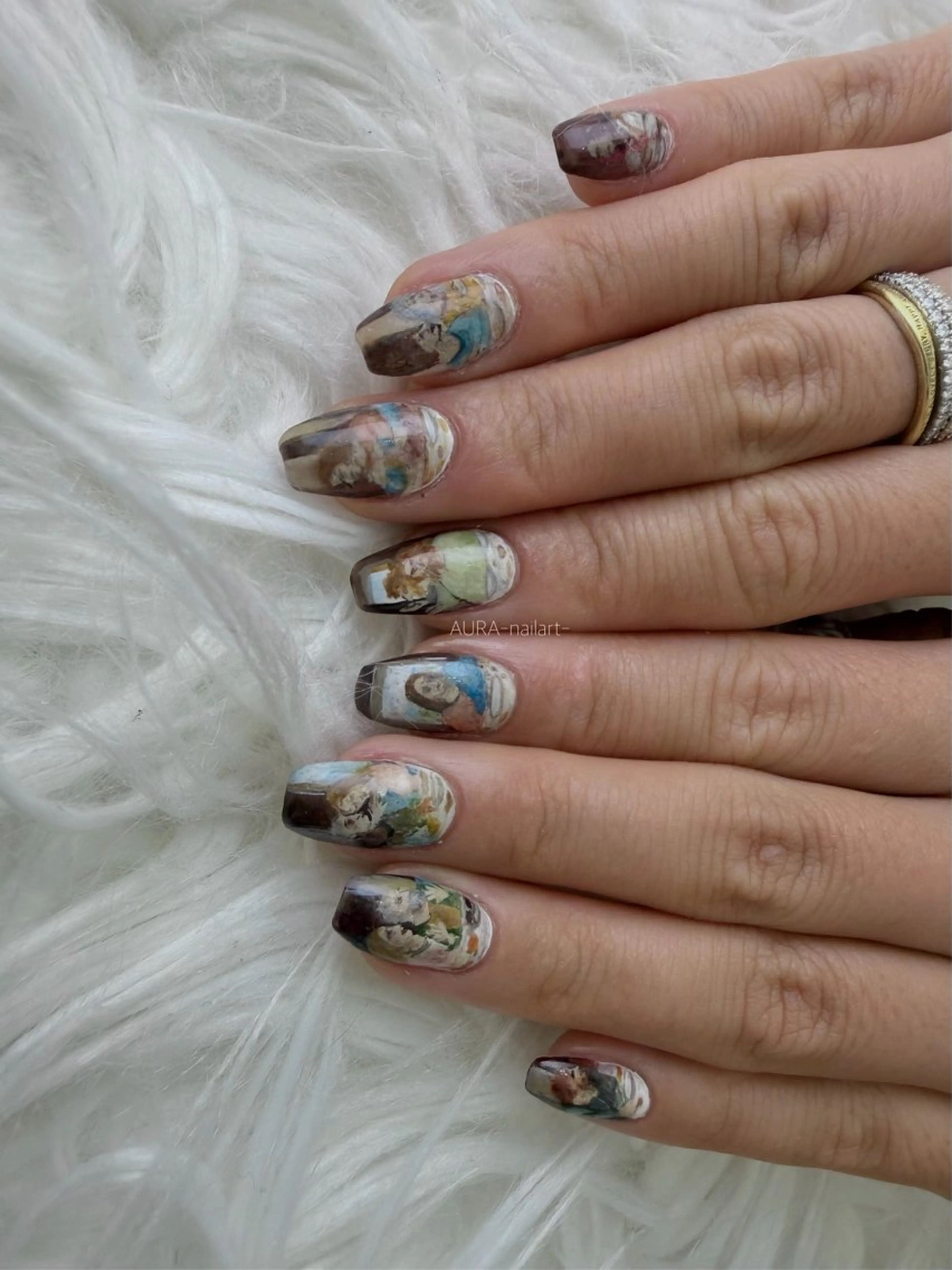 ネイル ハンドネイル AURA nailartのネイルデザイン