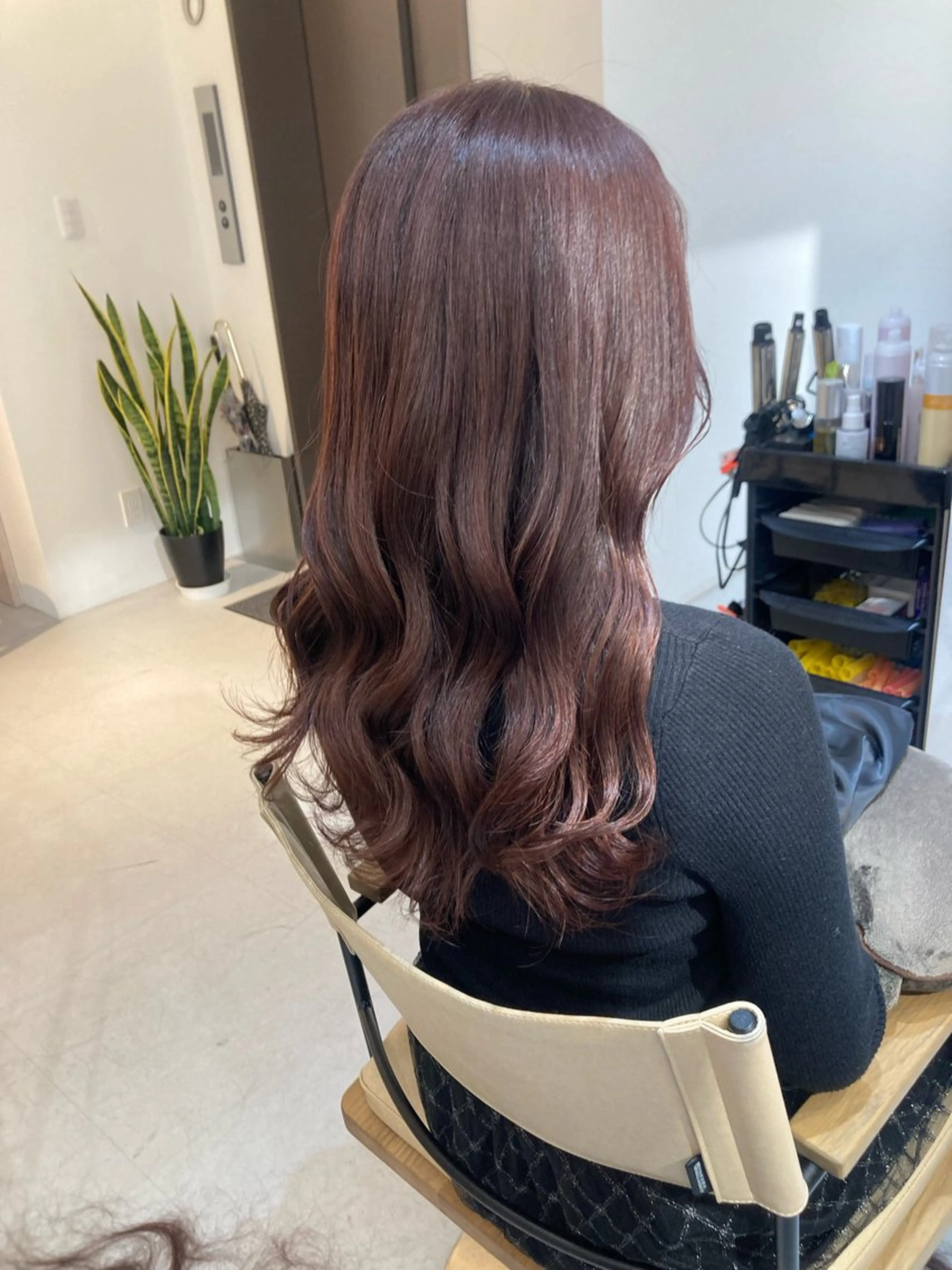 セミロング カット ヘアカラー トリートメント ✨色持ちの良い艶 カラー✨蟹江真世のヘアスタイル