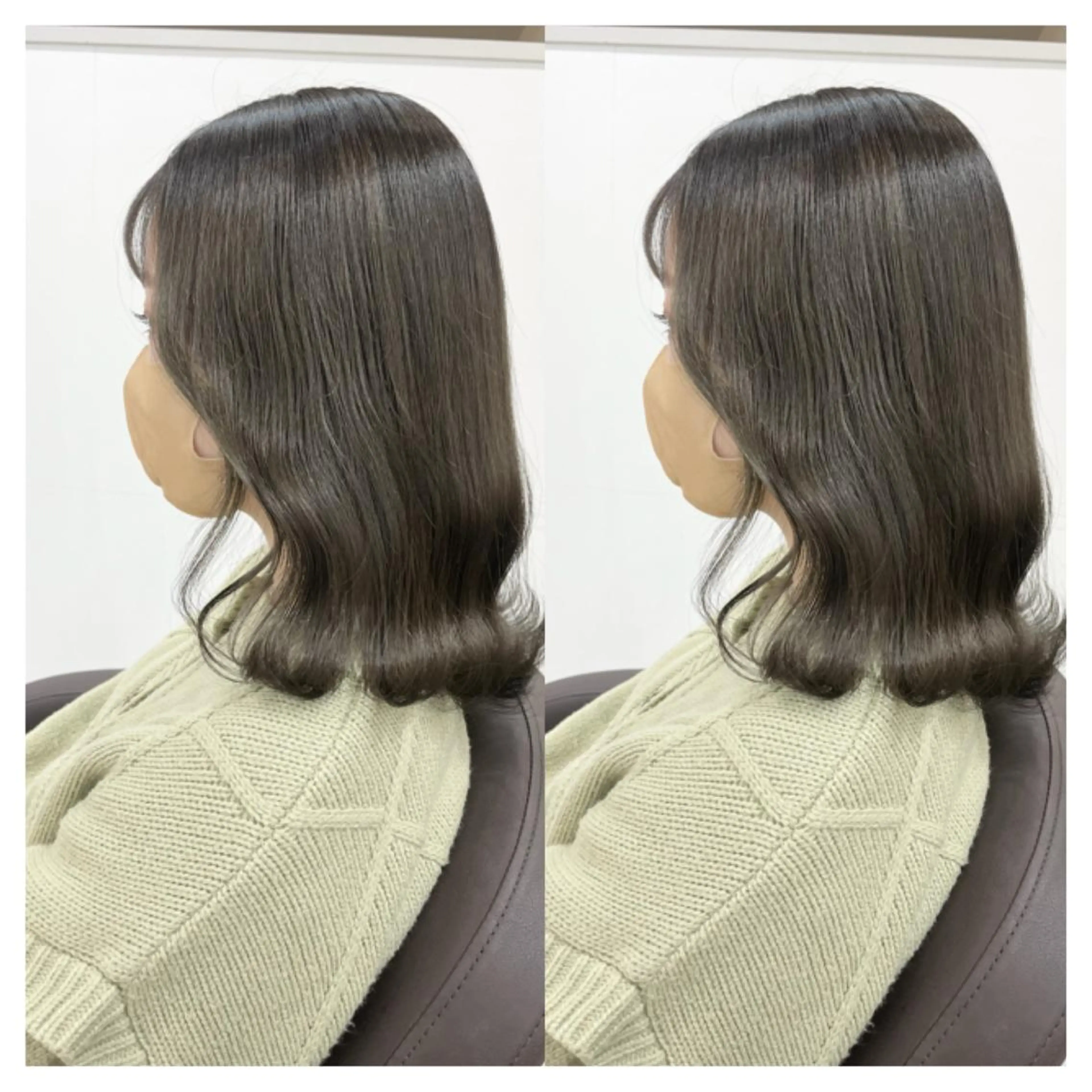 ミディアム カラー カット ヘアカラー トリートメント 村山 茉衣のヘアスタイル