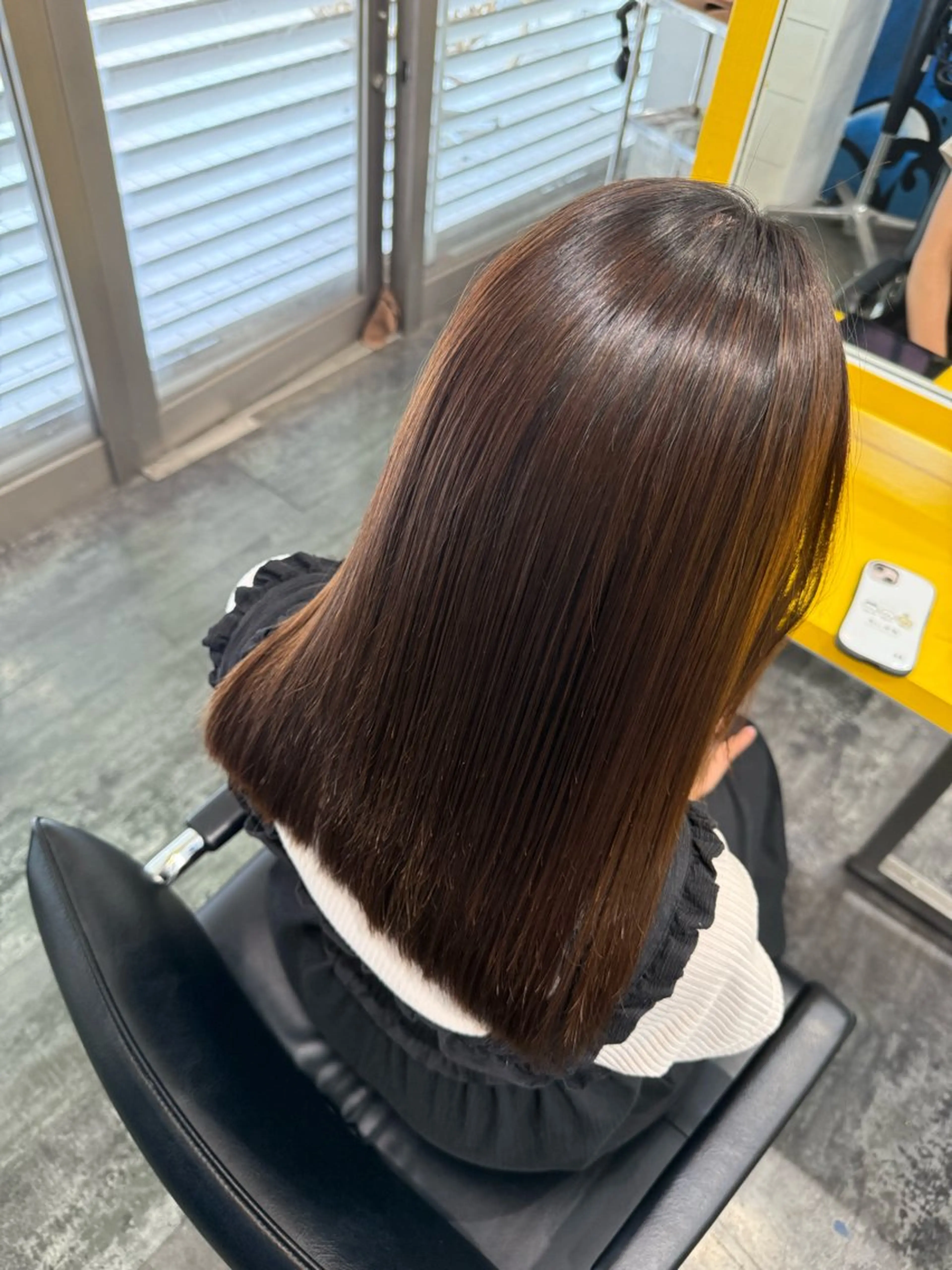 ミディアム 縮毛矯正 LOMARLIE/ NATUMIのヘアスタイル