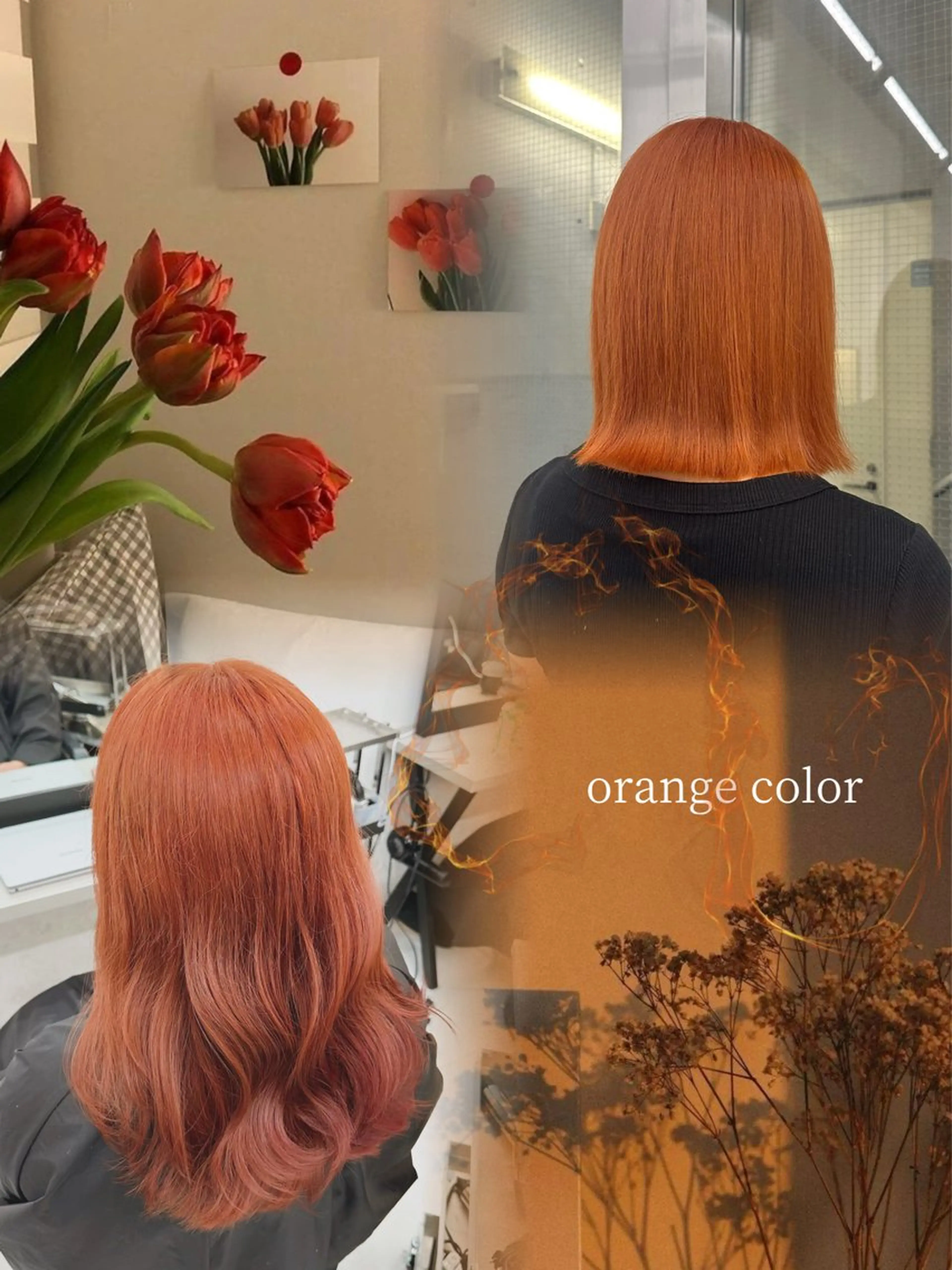 セミロング カラー ヘアカラー トリートメント ヘアセット 🍊暖色/ボブ chihiro🌼ོのヘアスタイル