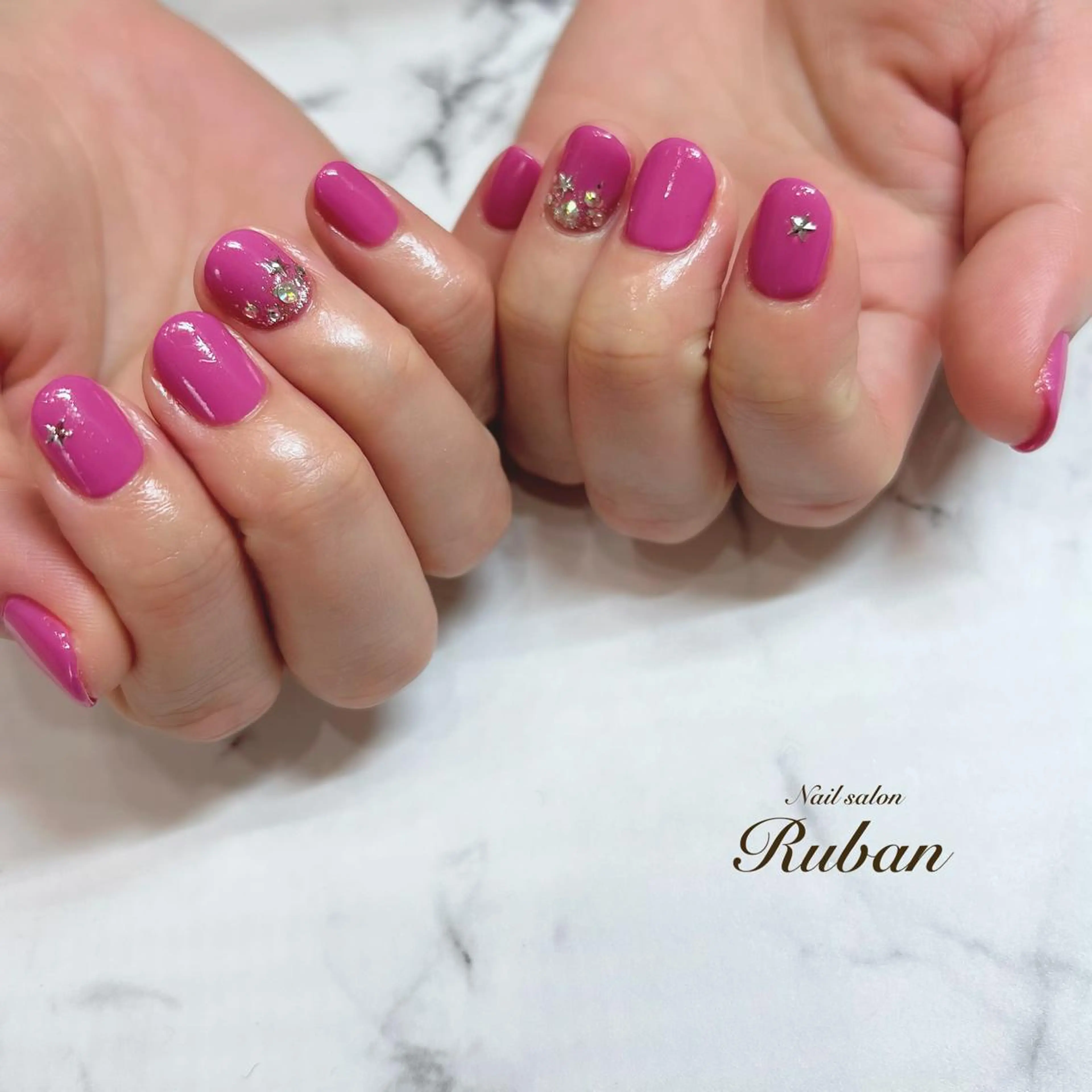 ネイル ピンク シンプルネイル Nail salon Ruban所属・Nail salon Rubanのネイルデザイン