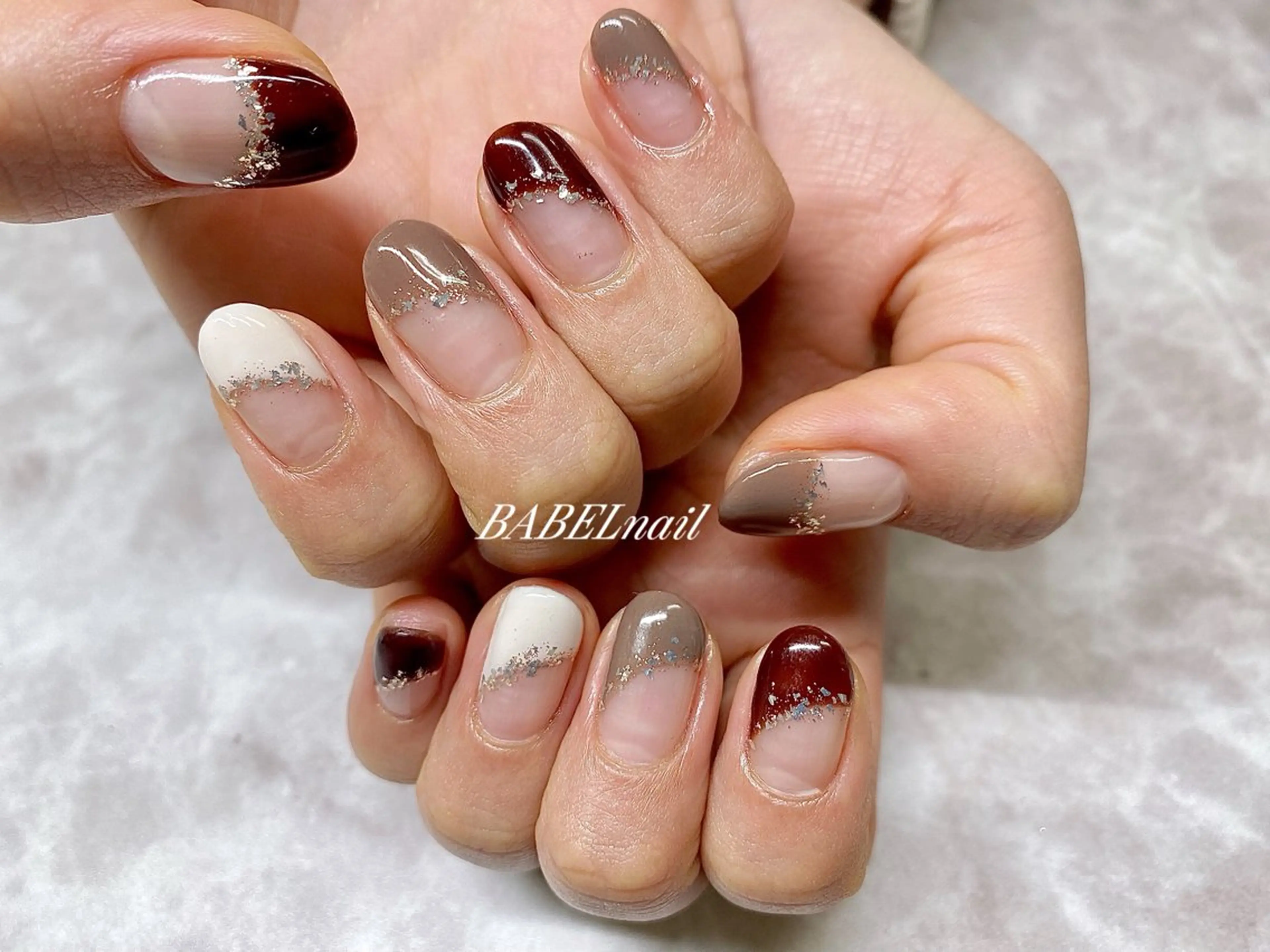 ネイル アートネイル ジェルネイル オフィスネイル ショートネイル ハンドネイル BABELバベル所属・江戸川橋✨BABEL 【バベル】大人可愛いのネイルデザイン