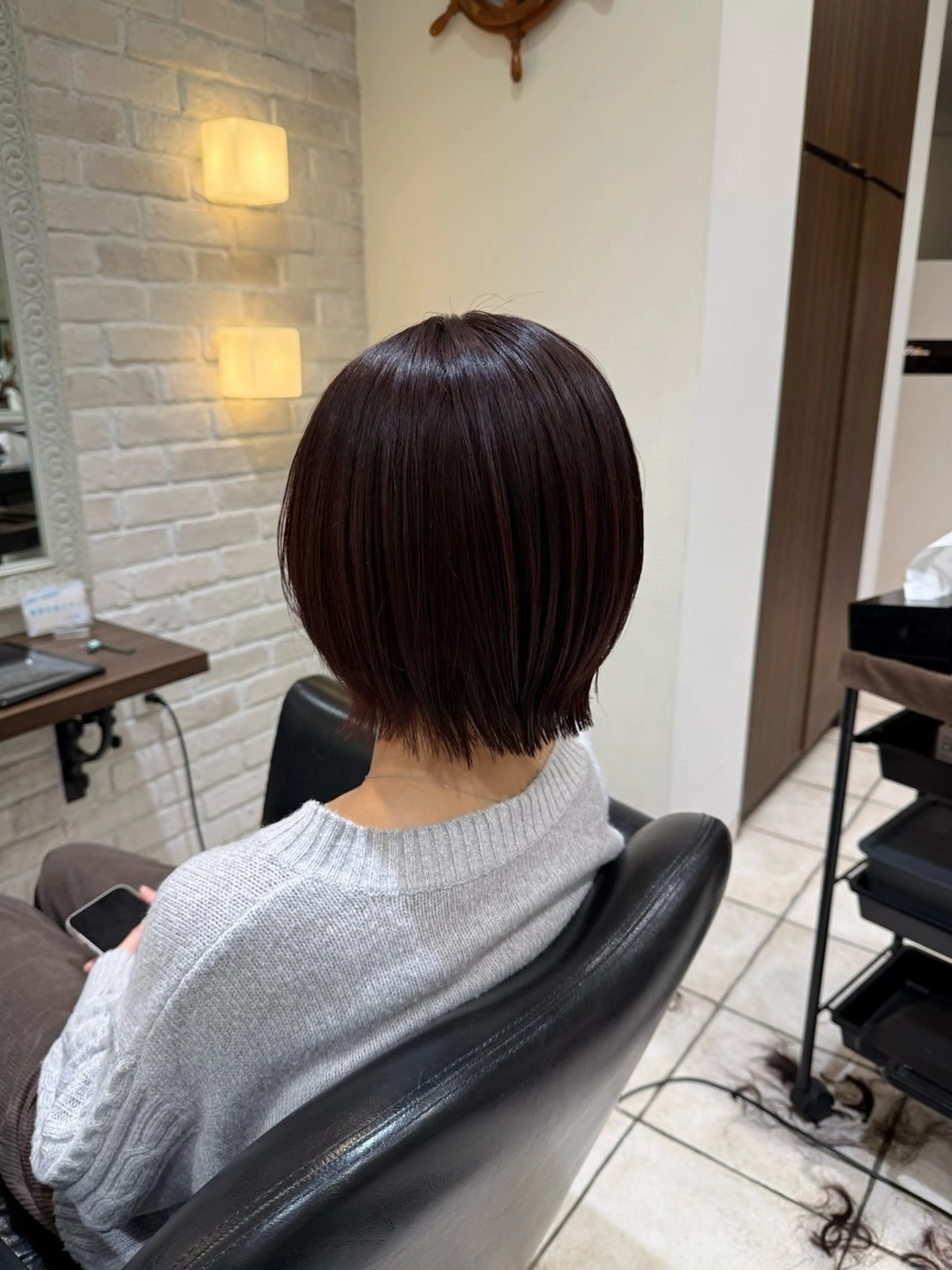 ショート ボブレイヤー ボブ 韓国風ヘア レイヤーカット 🩵RIKO🩵 透明感カラー🫧のヘアスタイル