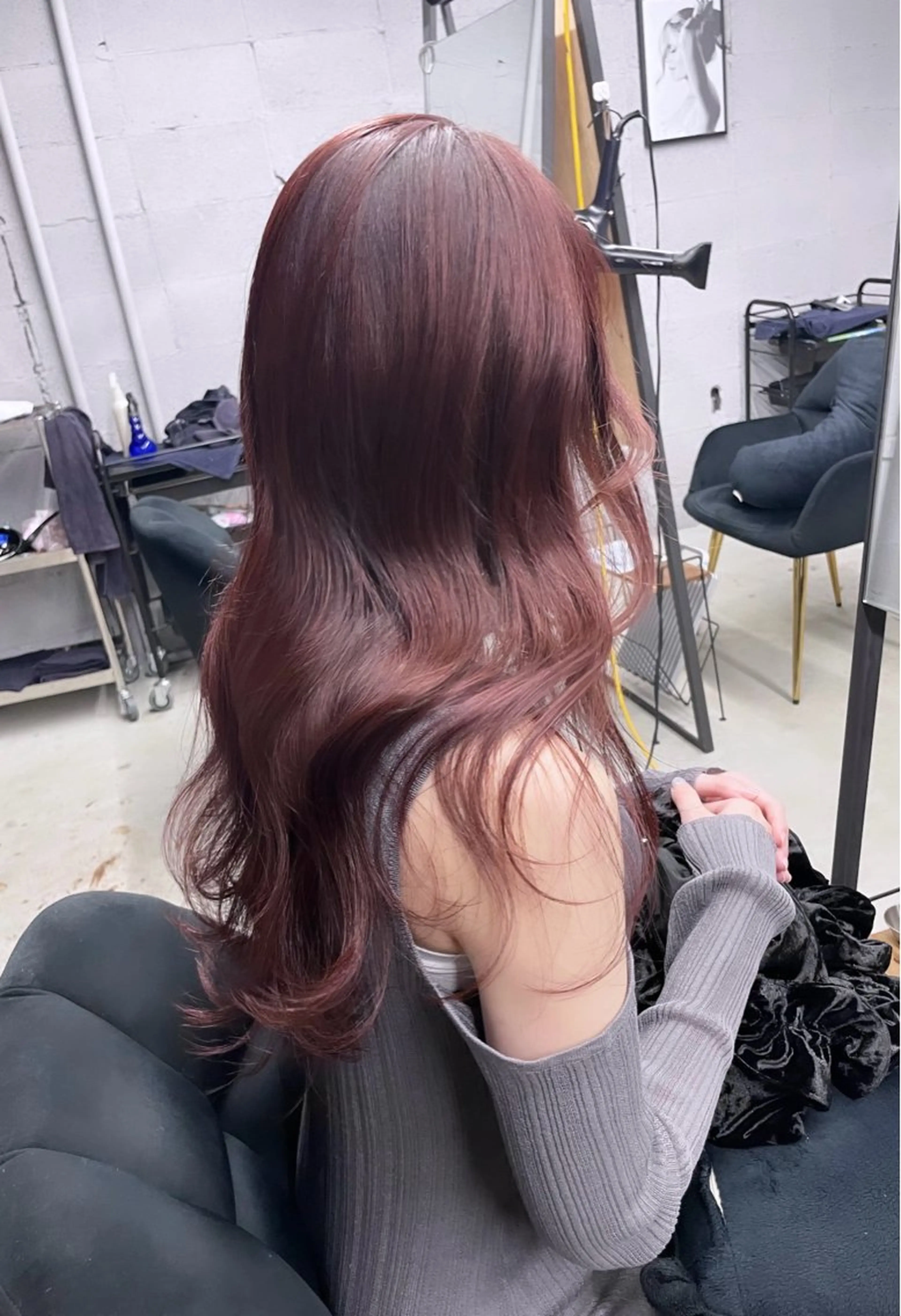 ロング カラー ブリーチ ピンクカラー 札幌パーマ 髪質改善/後藤海音のヘアスタイル