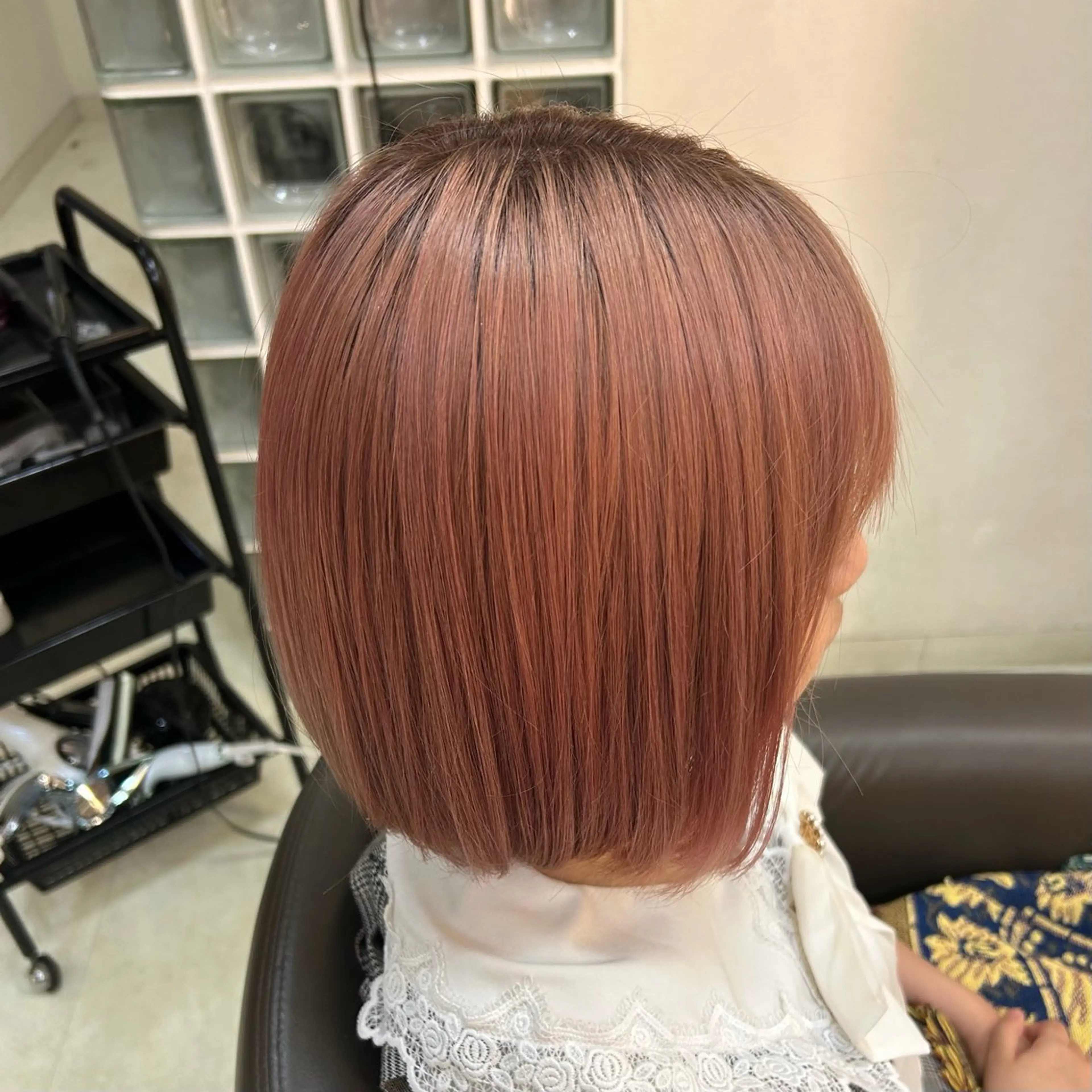 カラー ピンクカラー ボブ カット ヘアカラー balance.三宅 星哉のヘアスタイル