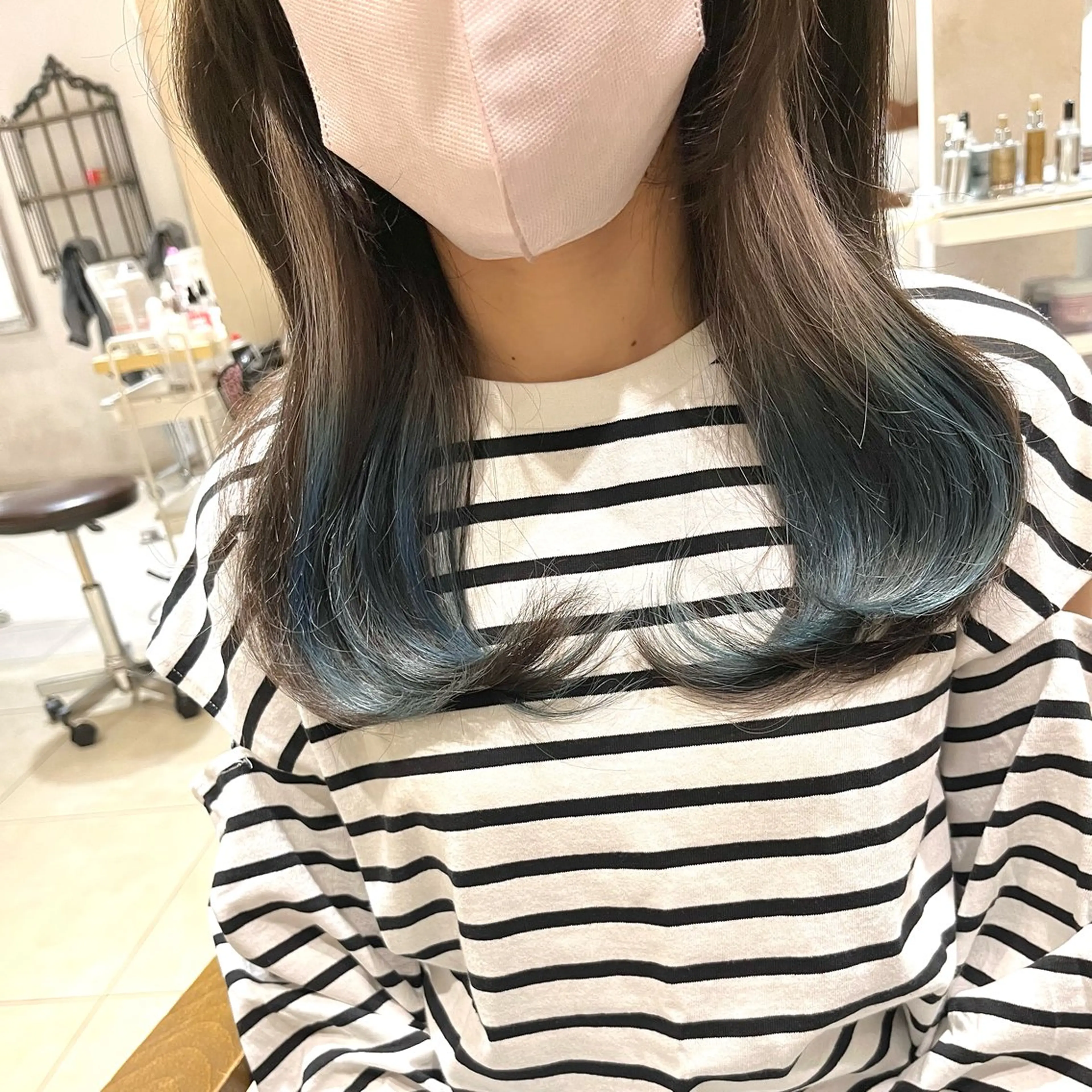 セミロング カラー 高槻No.1🇰🇷 韓国ヘア 橋口陽太のヘアスタイル