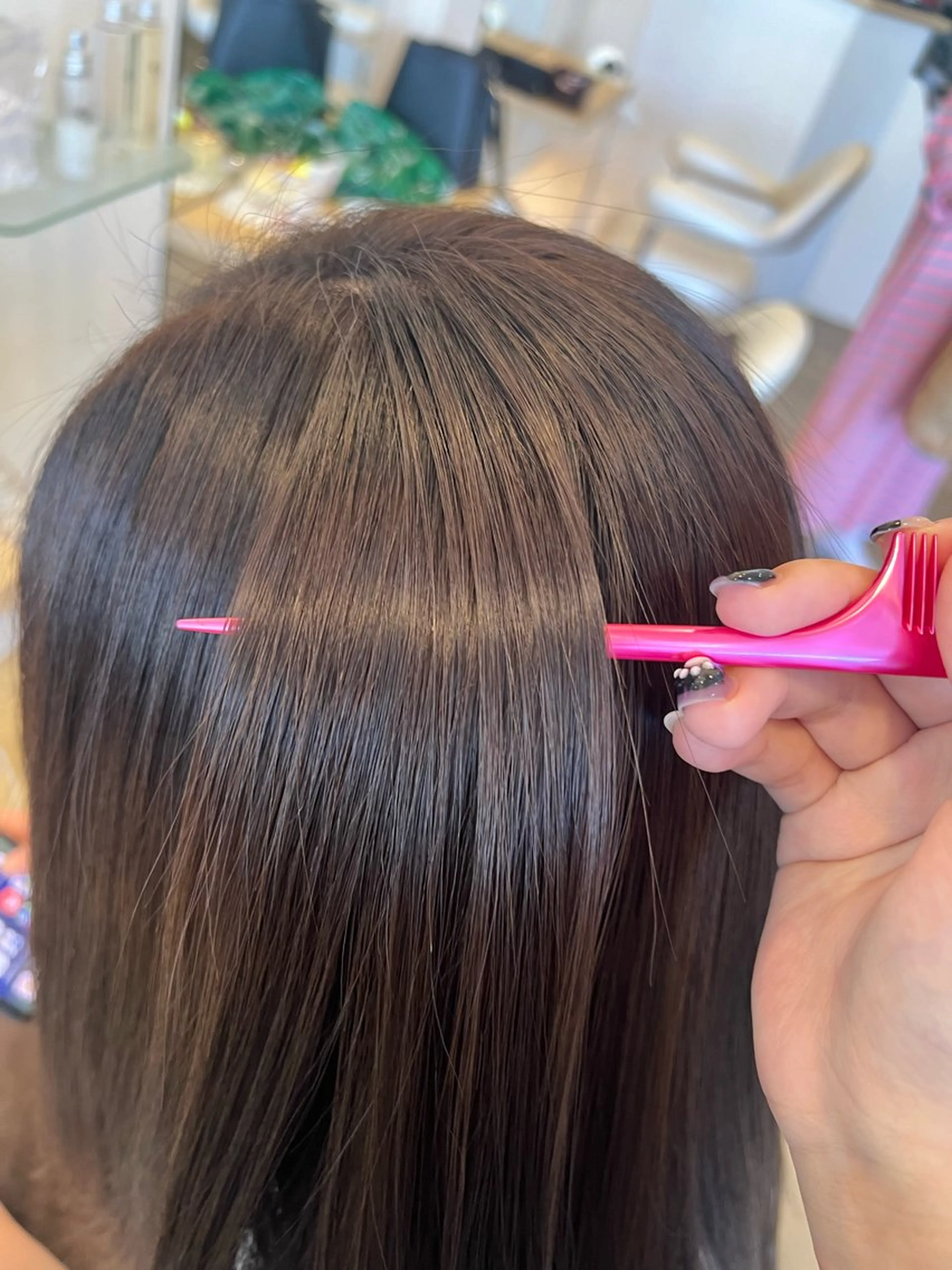 ミディアム ヘアカラー 國友 亜純のヘアスタイル