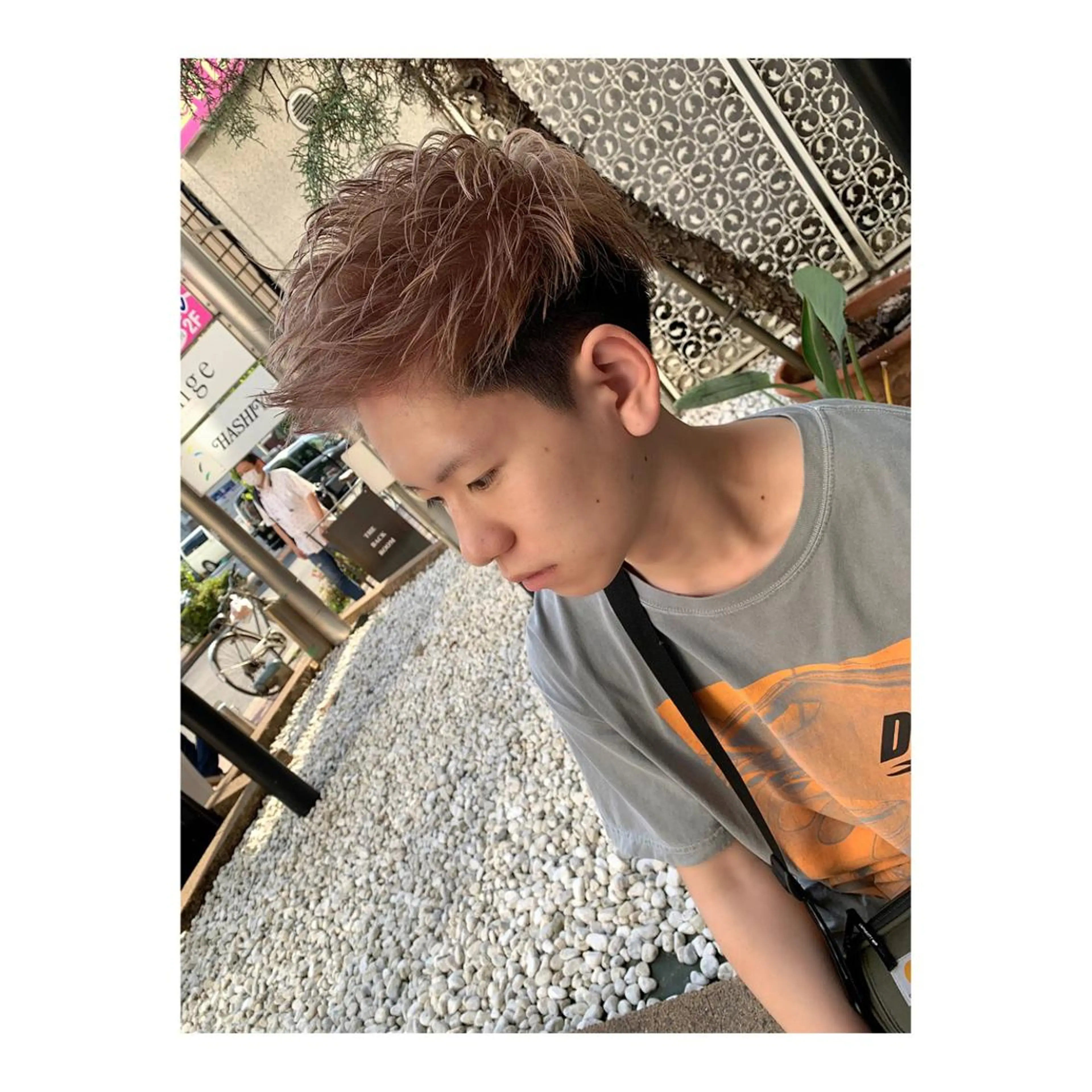 ショート カラー ヘアアレンジ メンズ ange☞ soutaのヘアスタイル