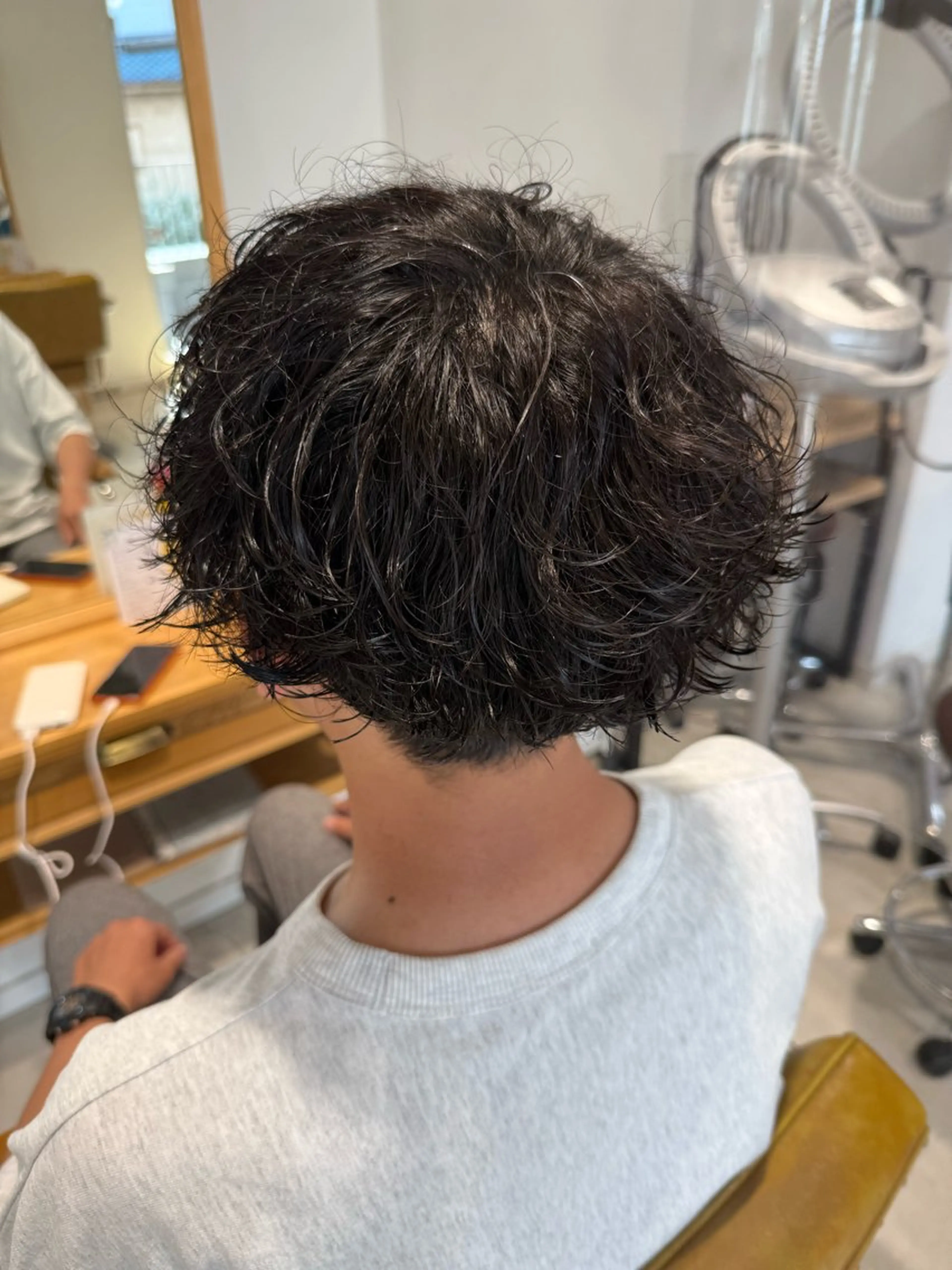 パーマ メンズ カット パーマ 鈴木弥月/透明感カラ ー/ボブ/髪質改善のヘアスタイル