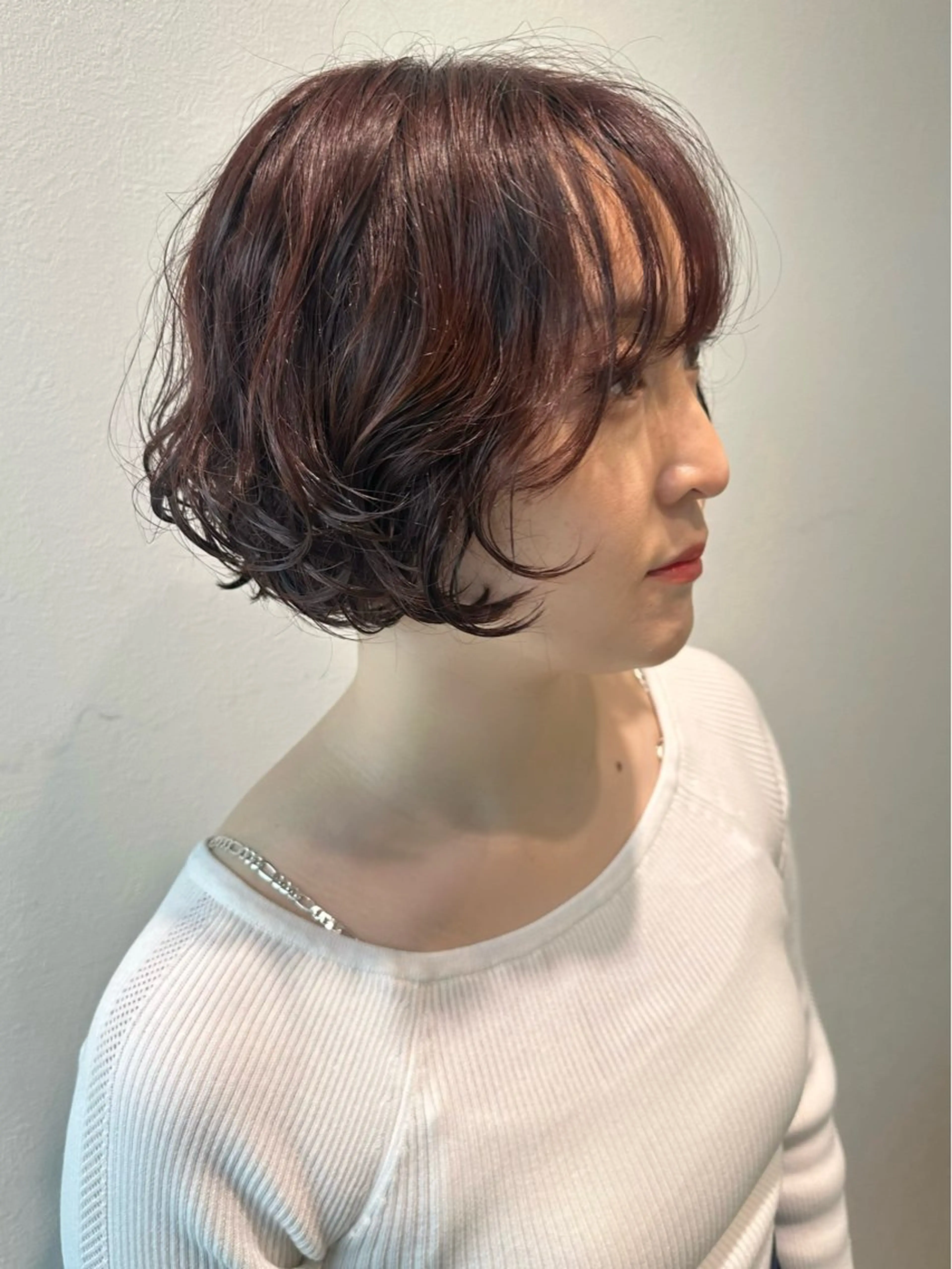 ショート パーマ カット トリートメント 間水 和樹のヘアスタイル
