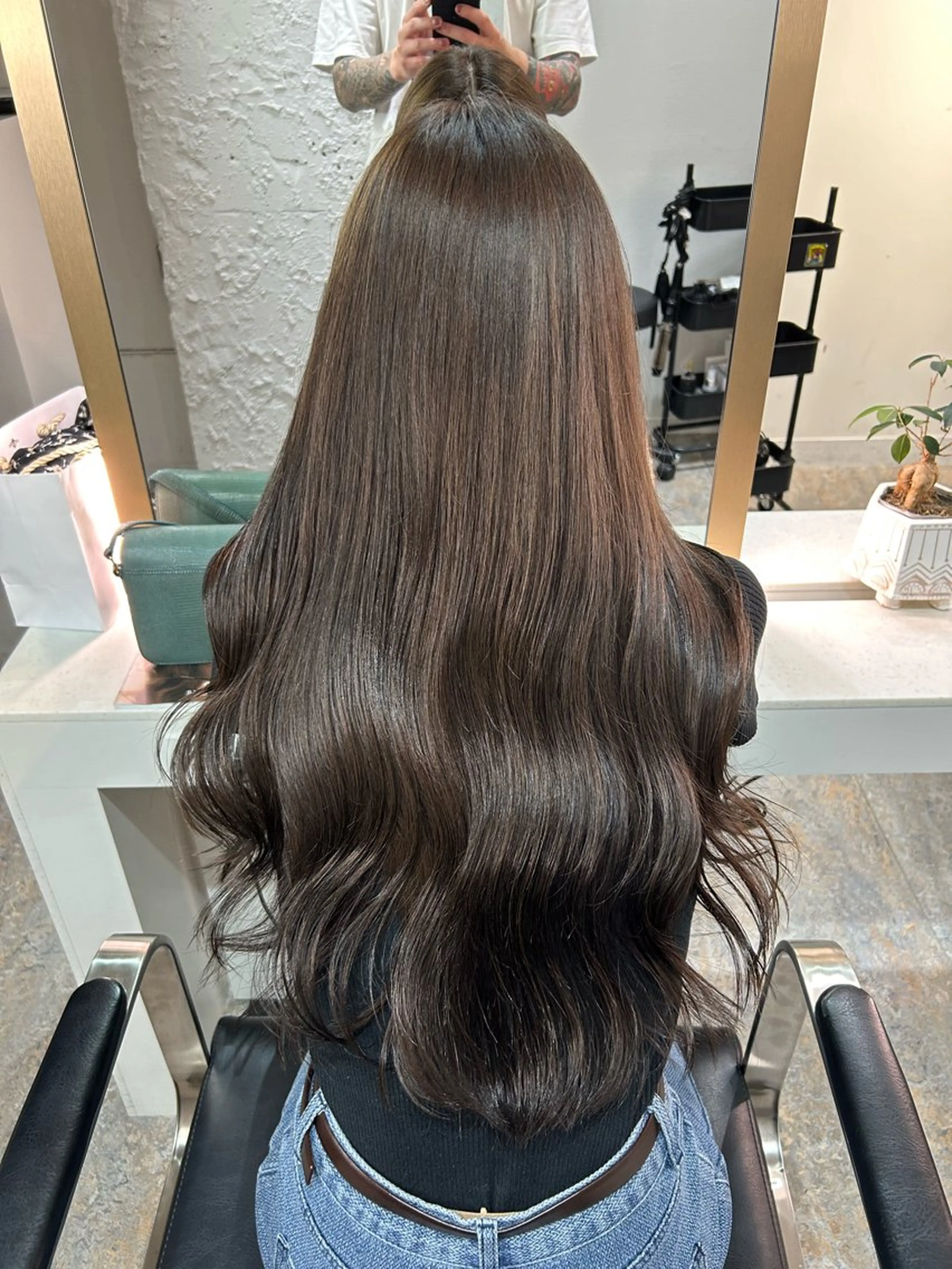 ロング カラー ベージュカラー カット ヘアカラー トリートメント レイヤーカット BLend 渋谷のヘアスタイル