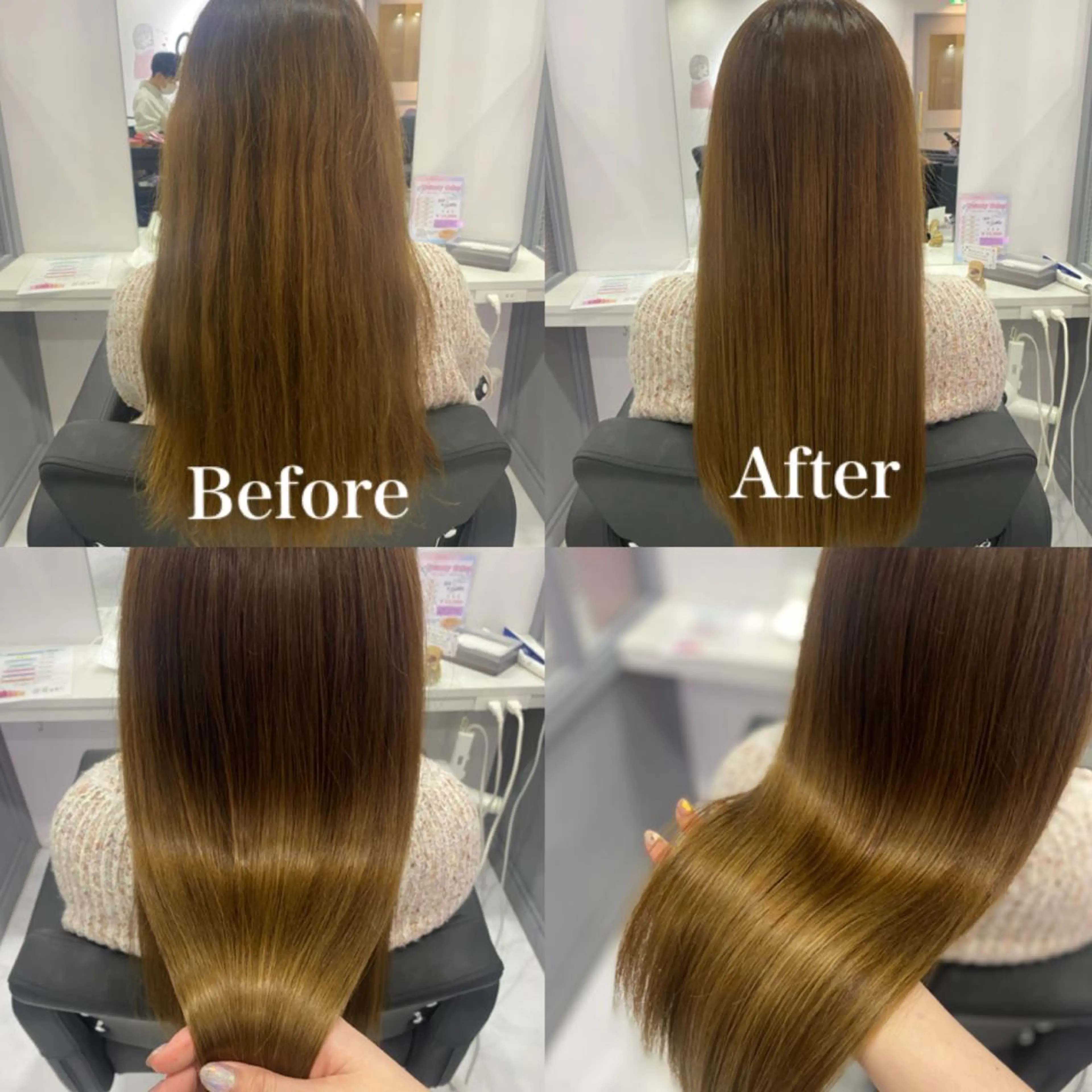 ロング カラー トリートメント トリートメント 髪質改善×矯正🫧 韓国ヘアasamiのヘアスタイル