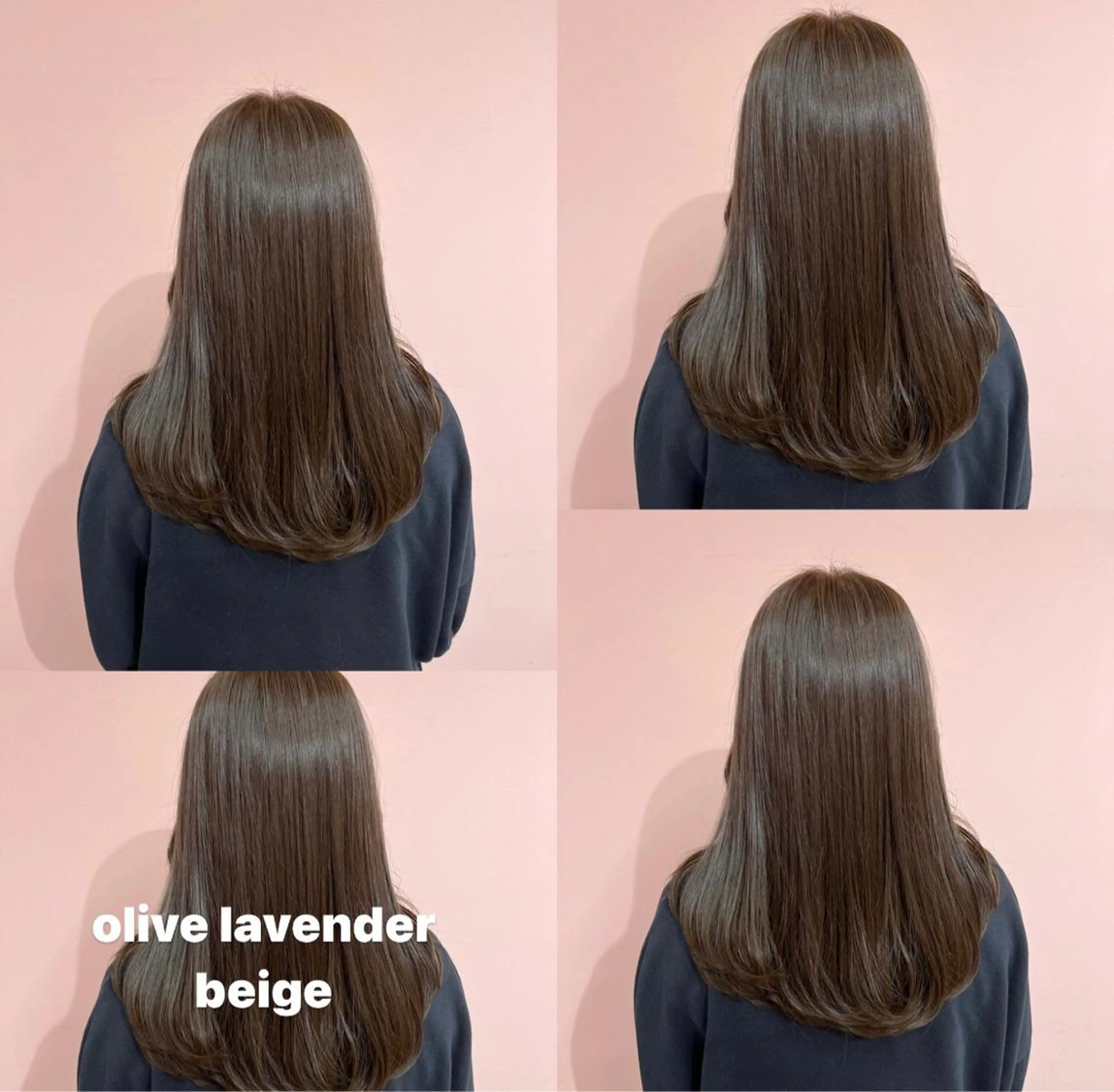 セミロング カラー ベージュカラー 透明感カラー ラベンダーカラー ラベンダーベージュ RIYA❤︎ Aujuaソムリエのヘアスタイル