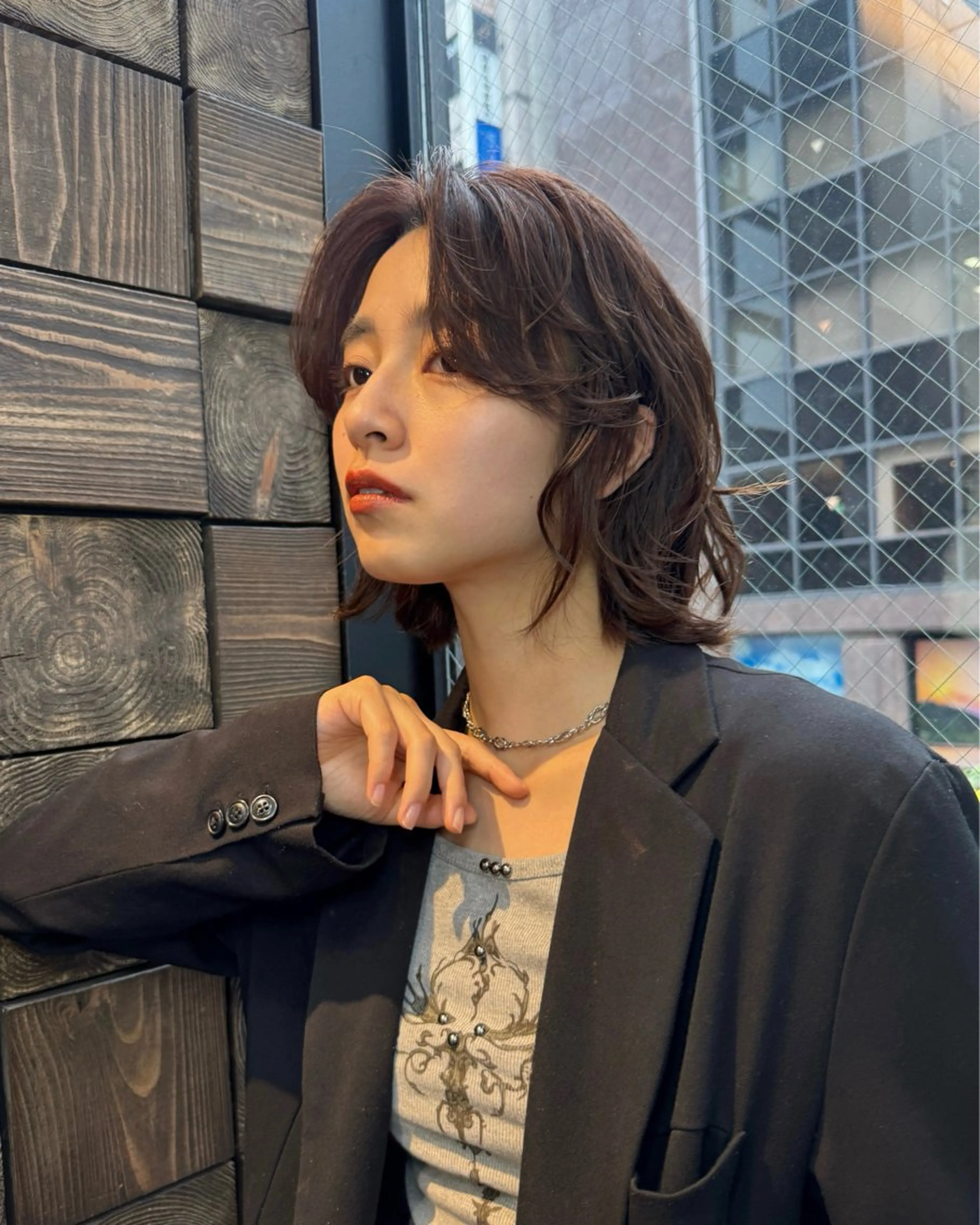 ミディアム パーマ カット パーマ MINX中村 公亮/デザインパーマのヘアスタイル