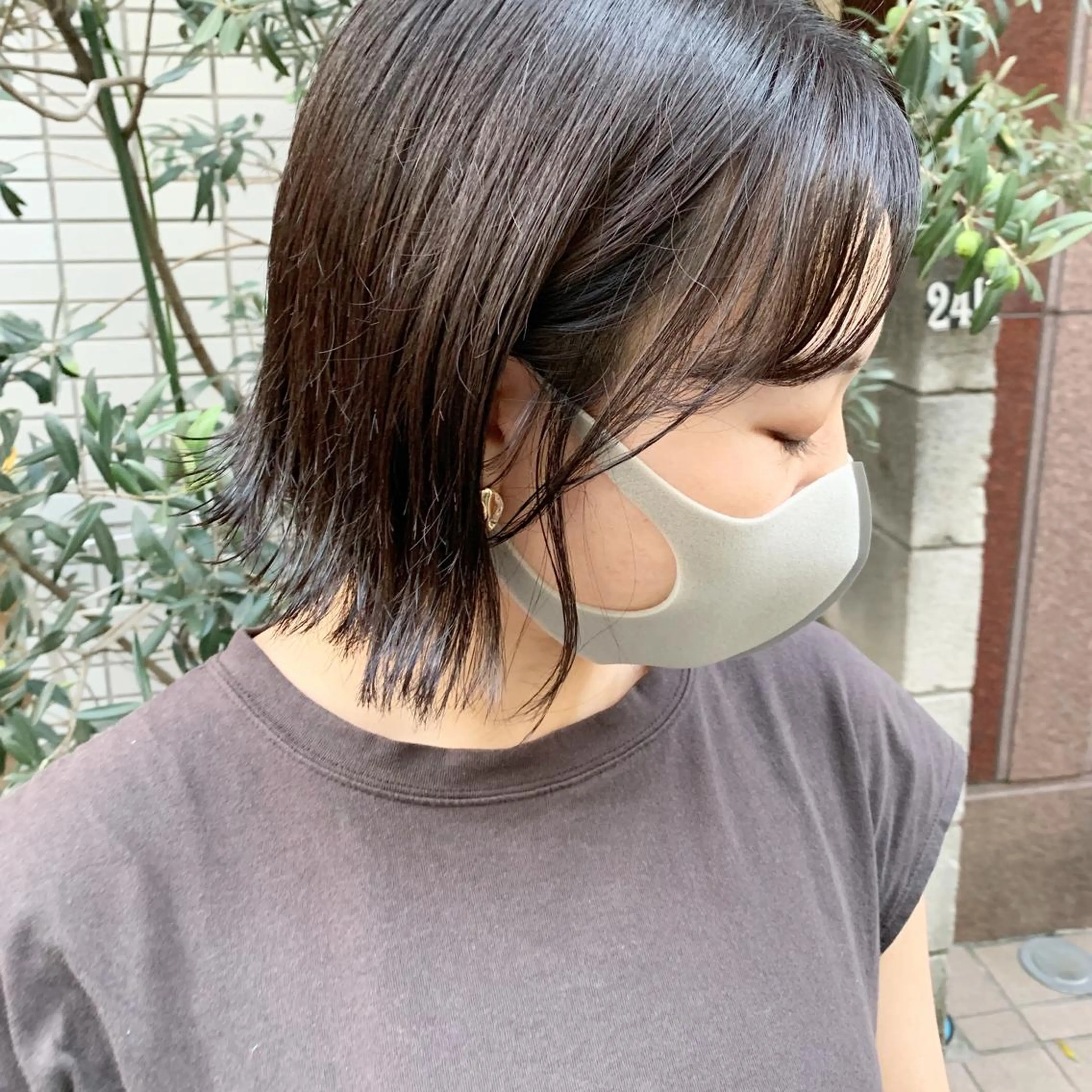 ミディアム カラー ヘアアレンジ 🫧透明感カラー/ ボブ/小笠原汐海🪽のヘアスタイル