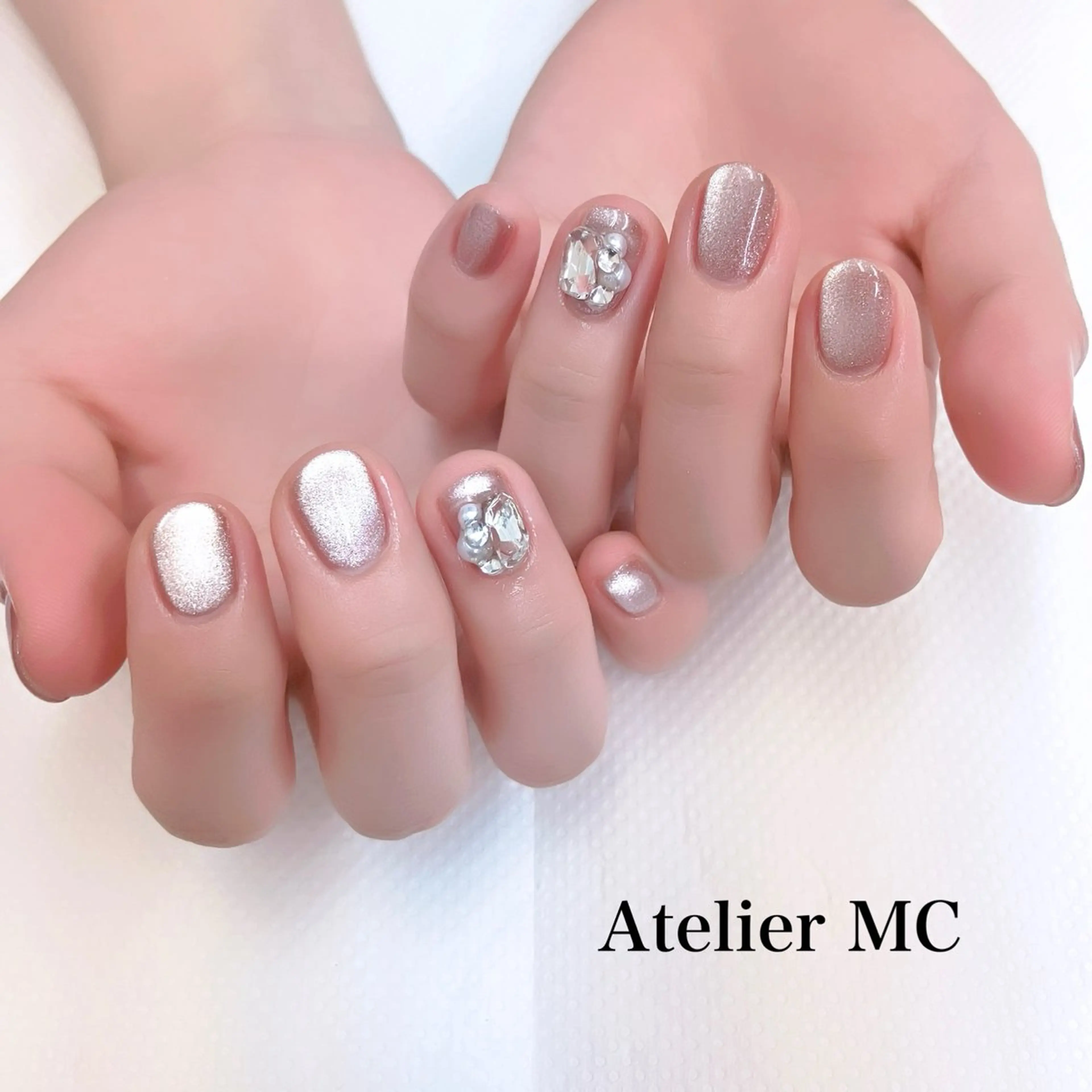 ネイル ストーンネイル ハンドネイル アトリエ エムシー 【新富町・東銀座】のネイルデザイン