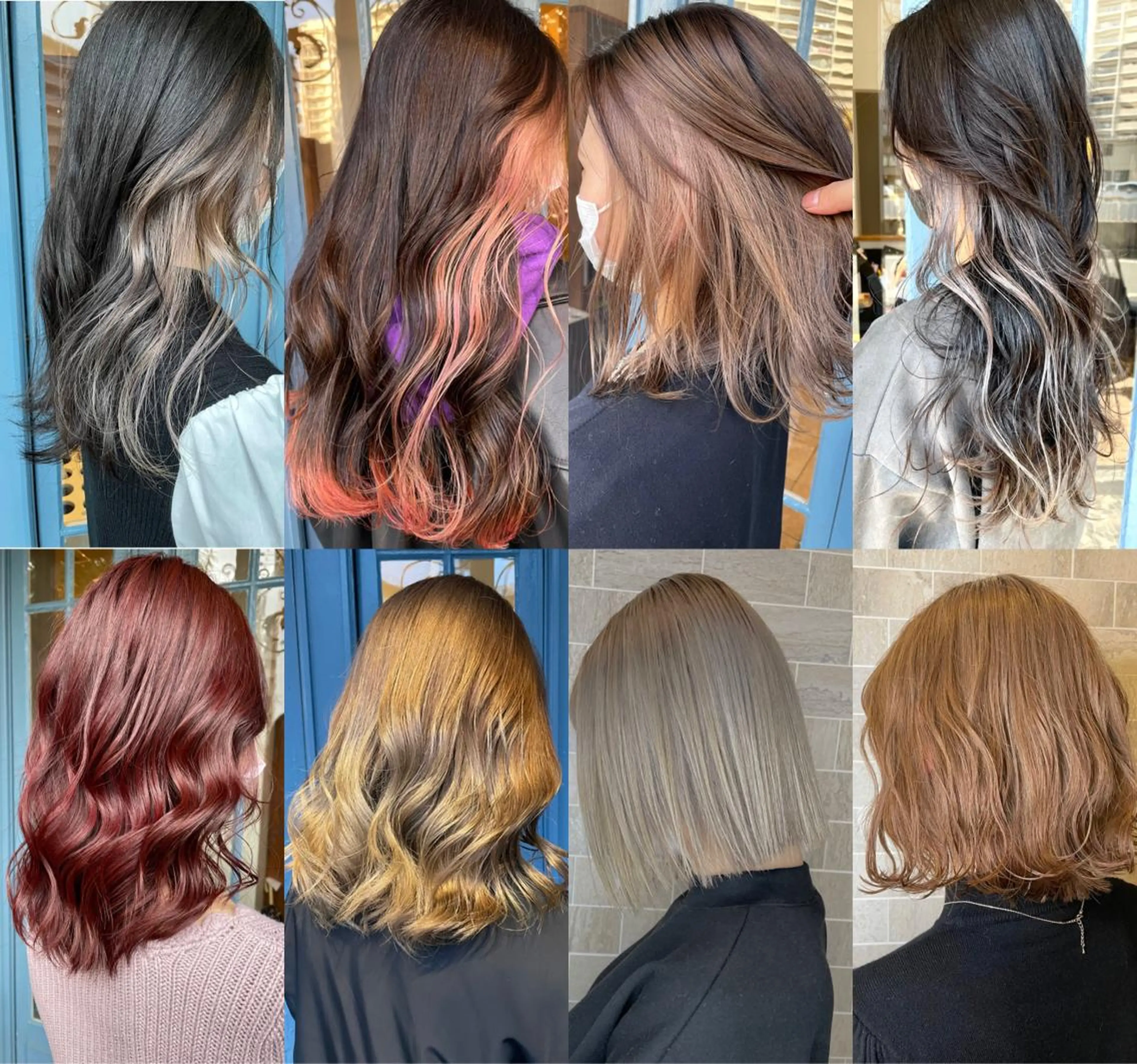 ロング カラー ブリーチ毛矯正.髪質 改善.髪にドラマをのヘアスタイル