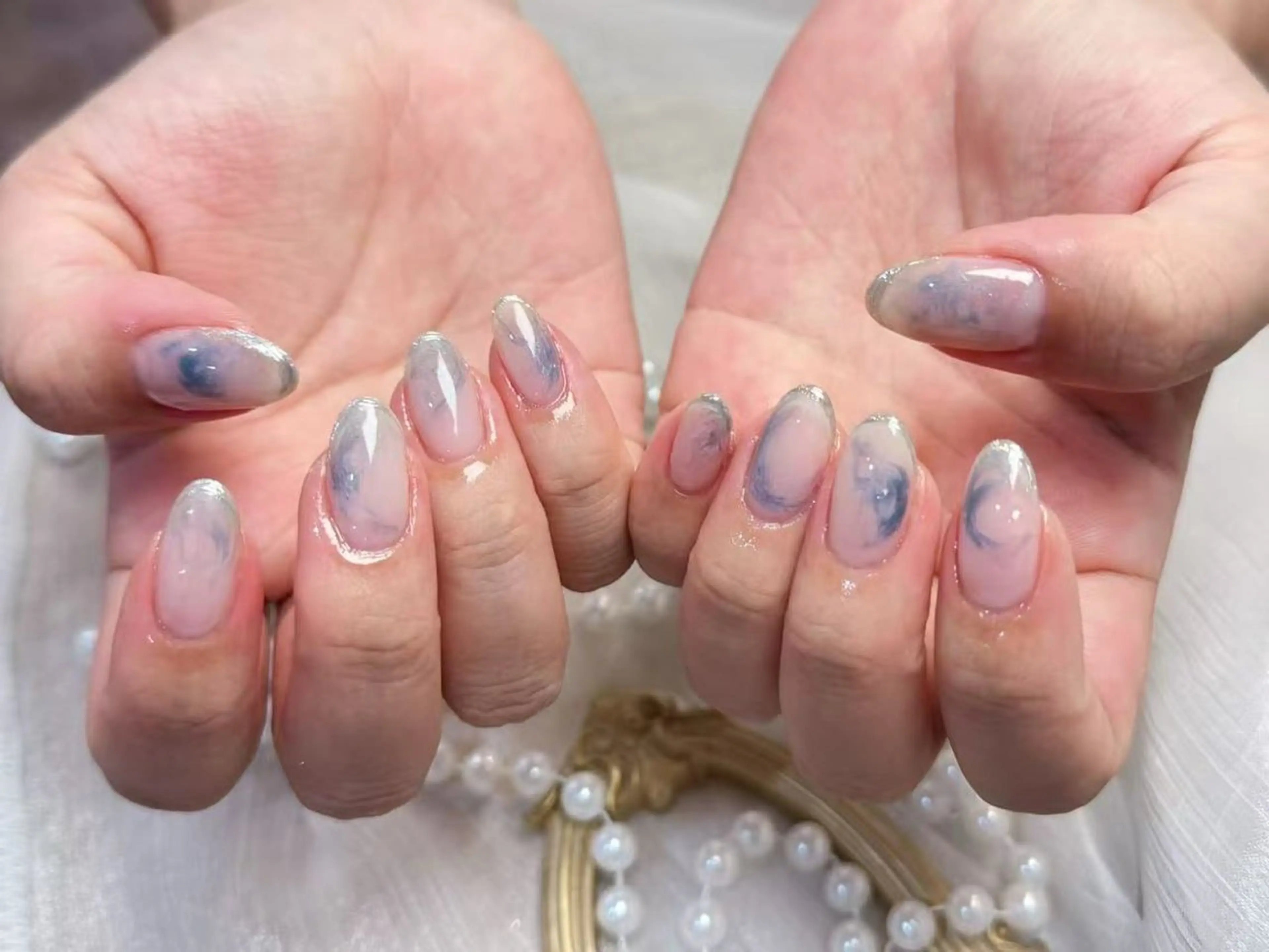 ネイル アートネイル フットネイル ジェルネイル ハート マグネットネイル Babarla　Nail　Salon所属・babarla Nailのネイルデザイン