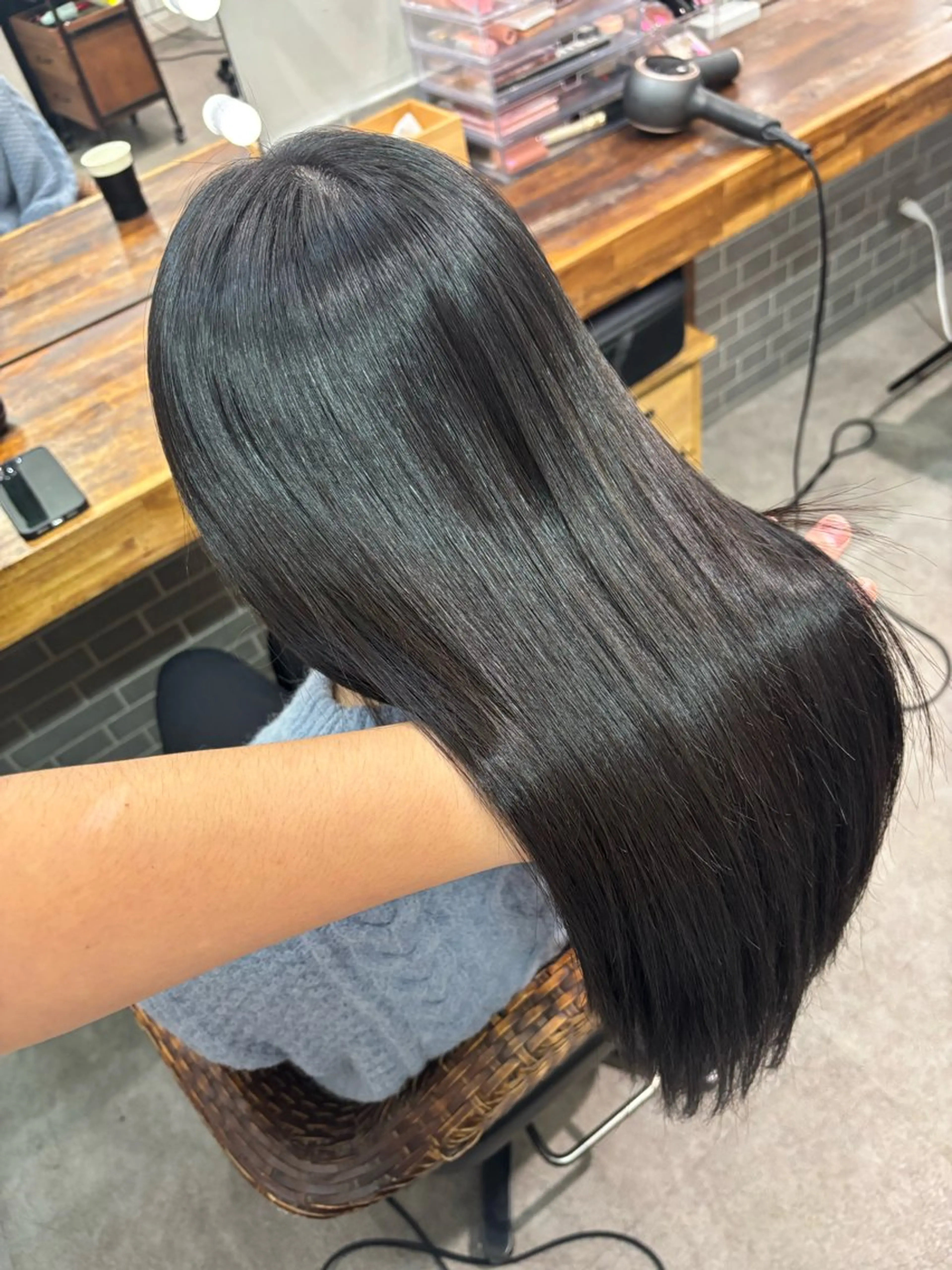 ロング 縮毛矯正 クリスマス 縮毛矯正 似合う赤み消しカラー ＊こうき［恵比寿］のヘアスタイル