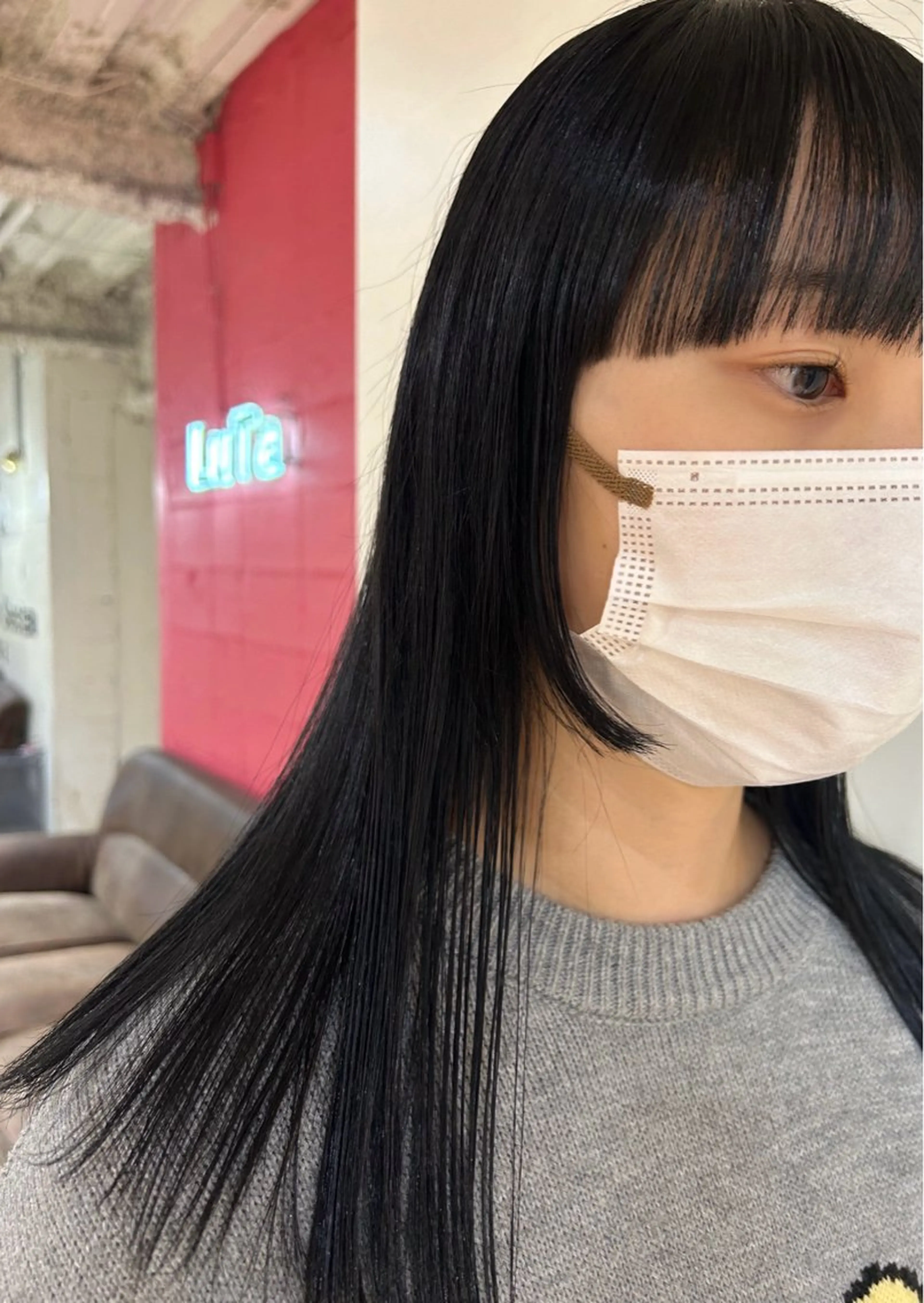 🪞前髪&顔まわり縮毛矯正+ワンカラー+3step treatment🪞の写真