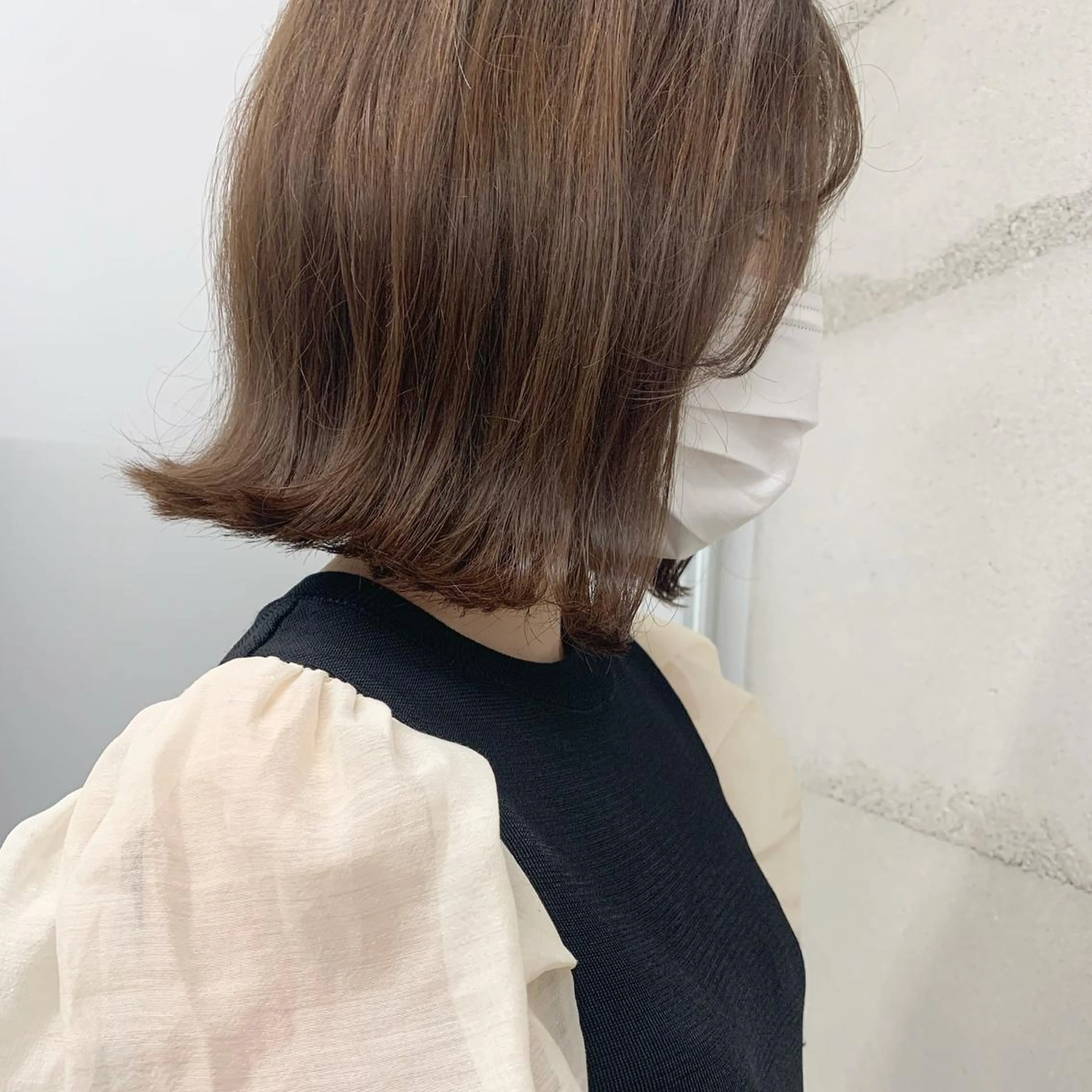 ミディアム カラー 透明感/オリーブ/ グレージュ/YUKAのヘアスタイル