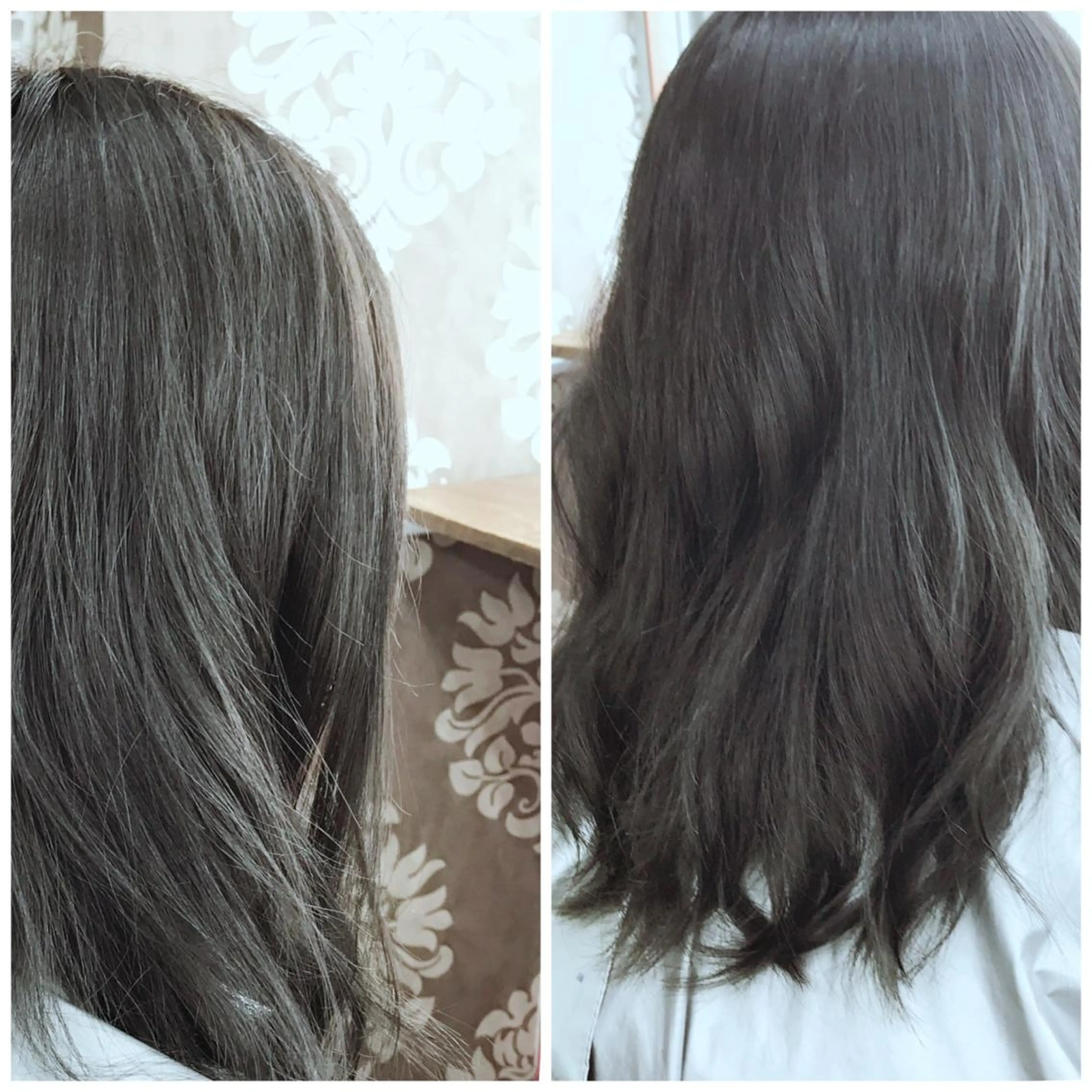 セミロング カラー アッシュ ブリーチ ブリーチなしカラー ヤナ マネージャーのヘアスタイル