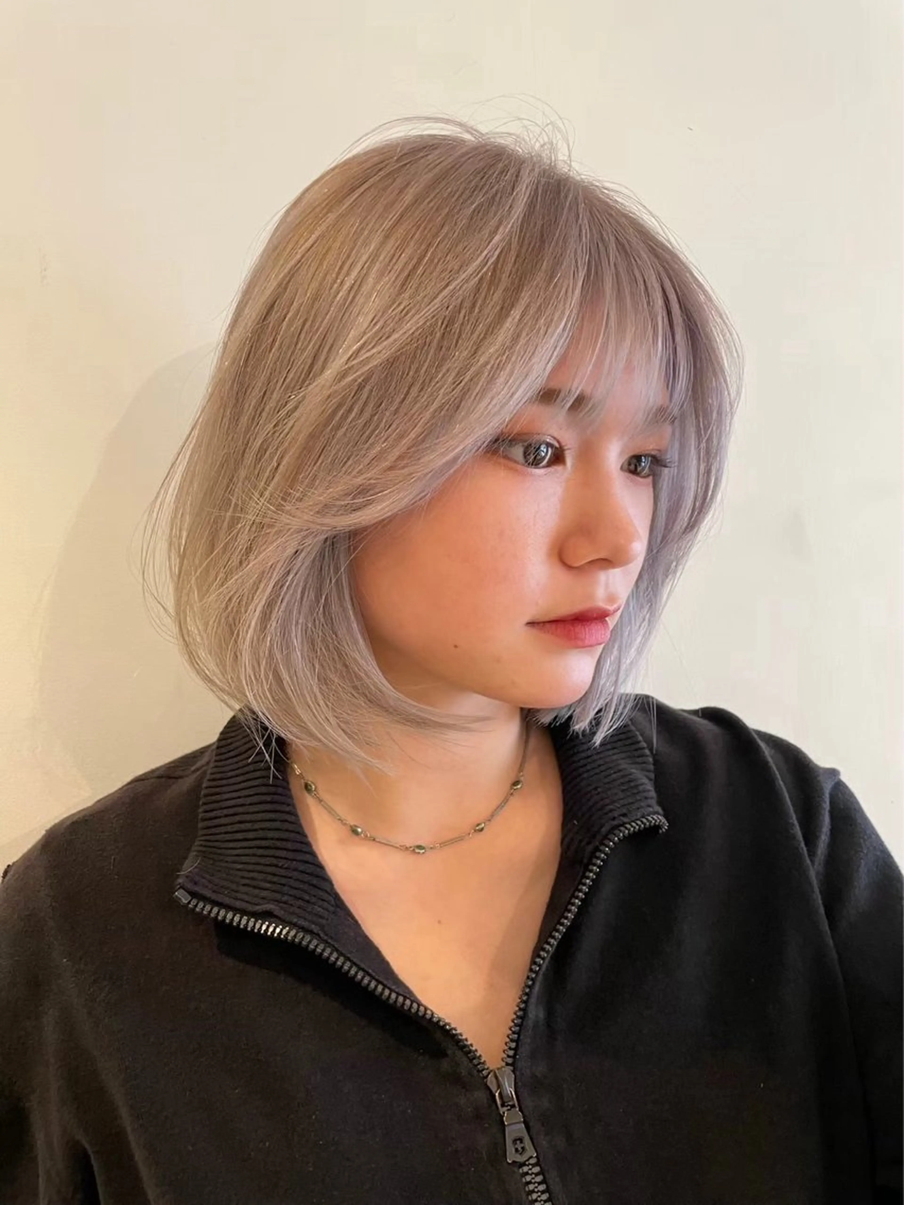 ミディアム カラー ヘアカラー トリートメント 渋谷/レイヤーボブ・ 透明感カラーしょうごのヘアスタイル