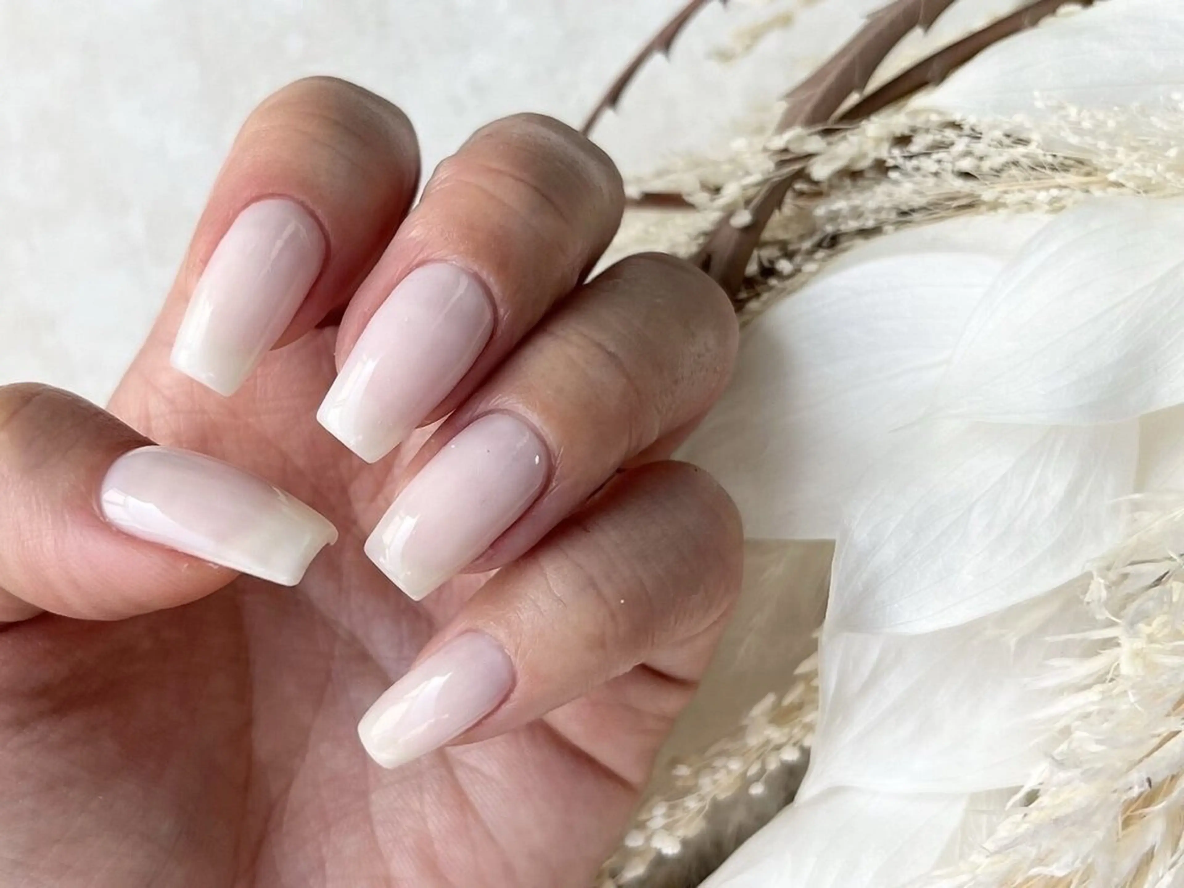 ［オフあり］ハンド💅🏻チップ長さ出しワンカラー🌸の写真