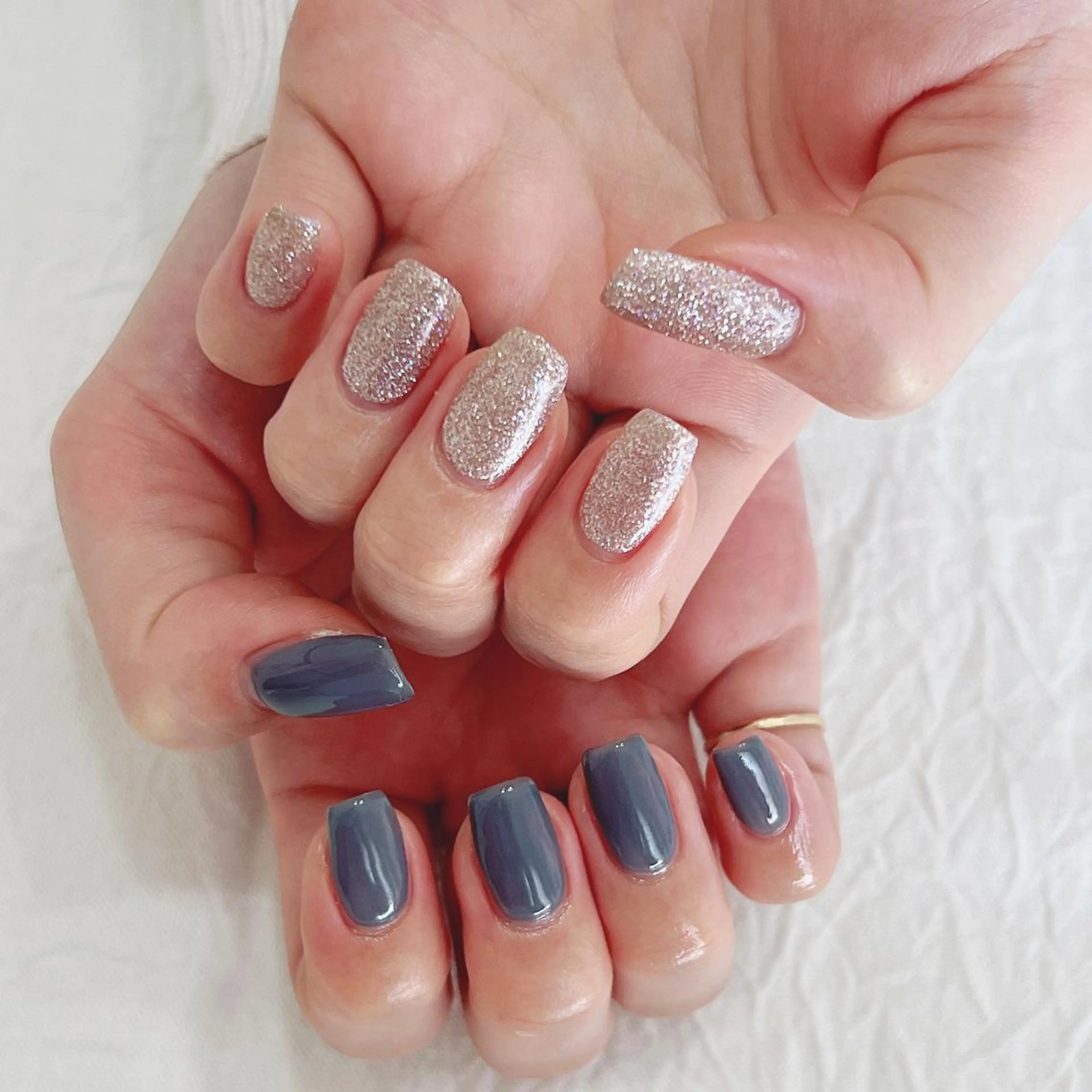 ネイル スクエアネイル ハンドネイル peaberry nailのネイルデザイン