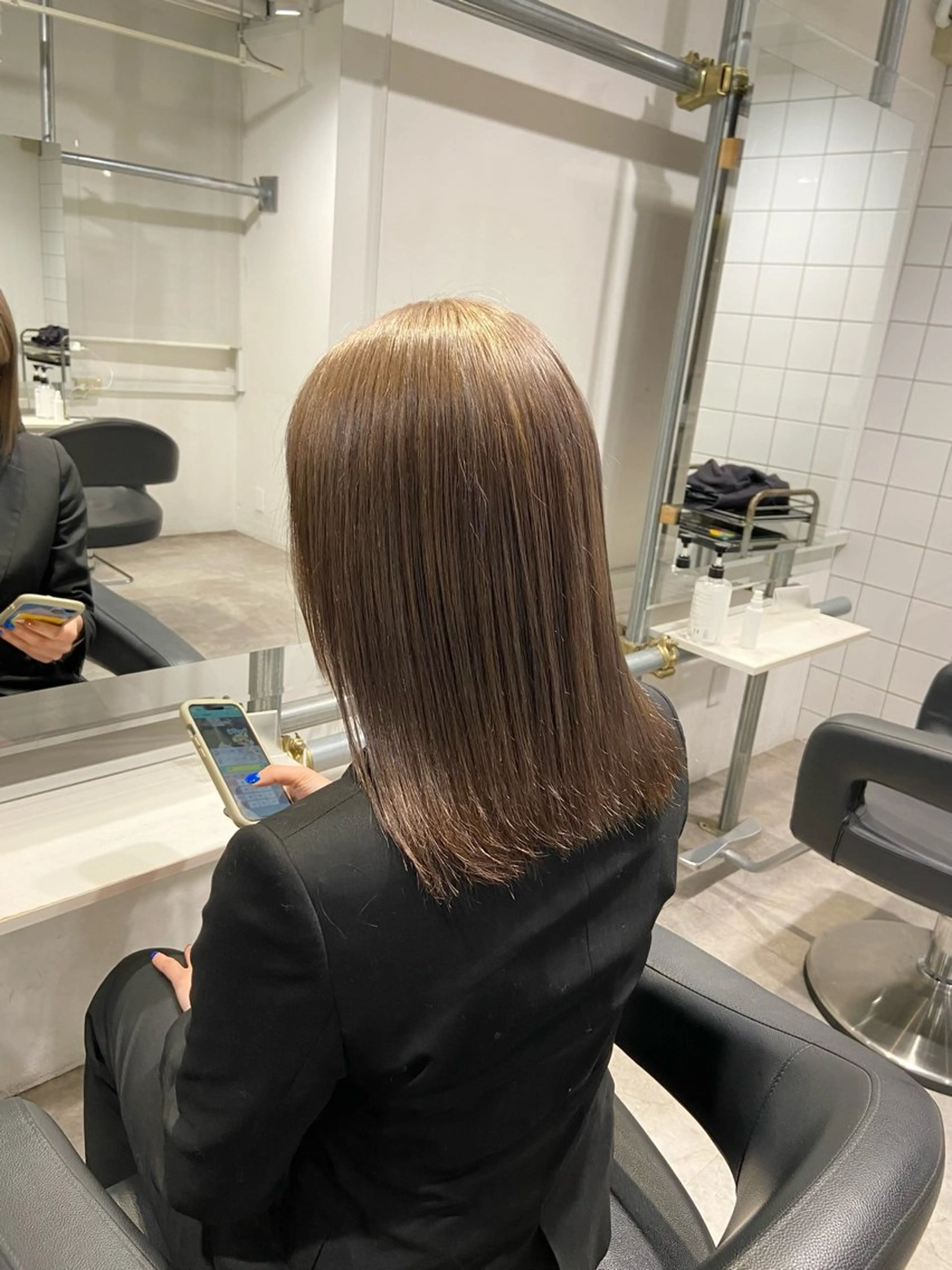 ロング カラー ヘアアレンジ トレンドモテカラー 🩷色落ちまで可愛くのヘアスタイル