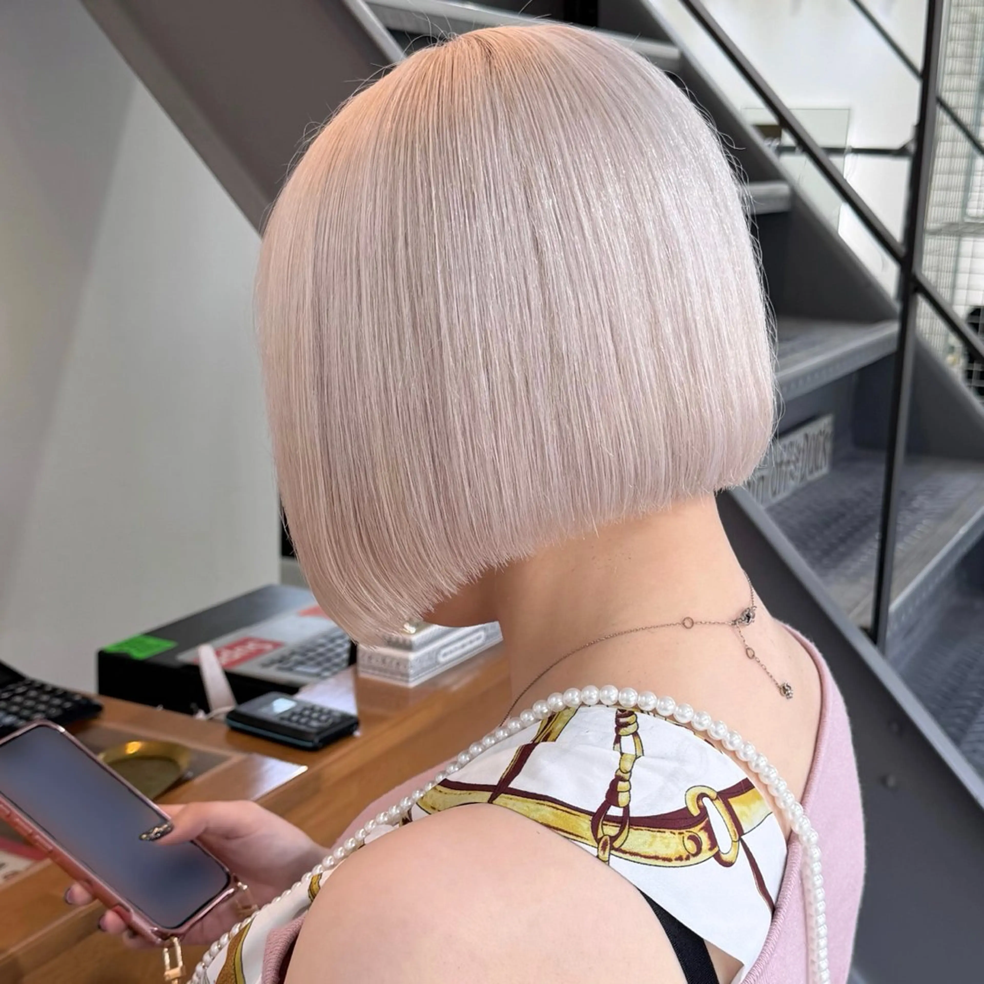 ショート カラー ヘアカラー トリートメント racil by rest plus所属・ryuto/ブリーチ /髪質改善カラーのヘアスタイル