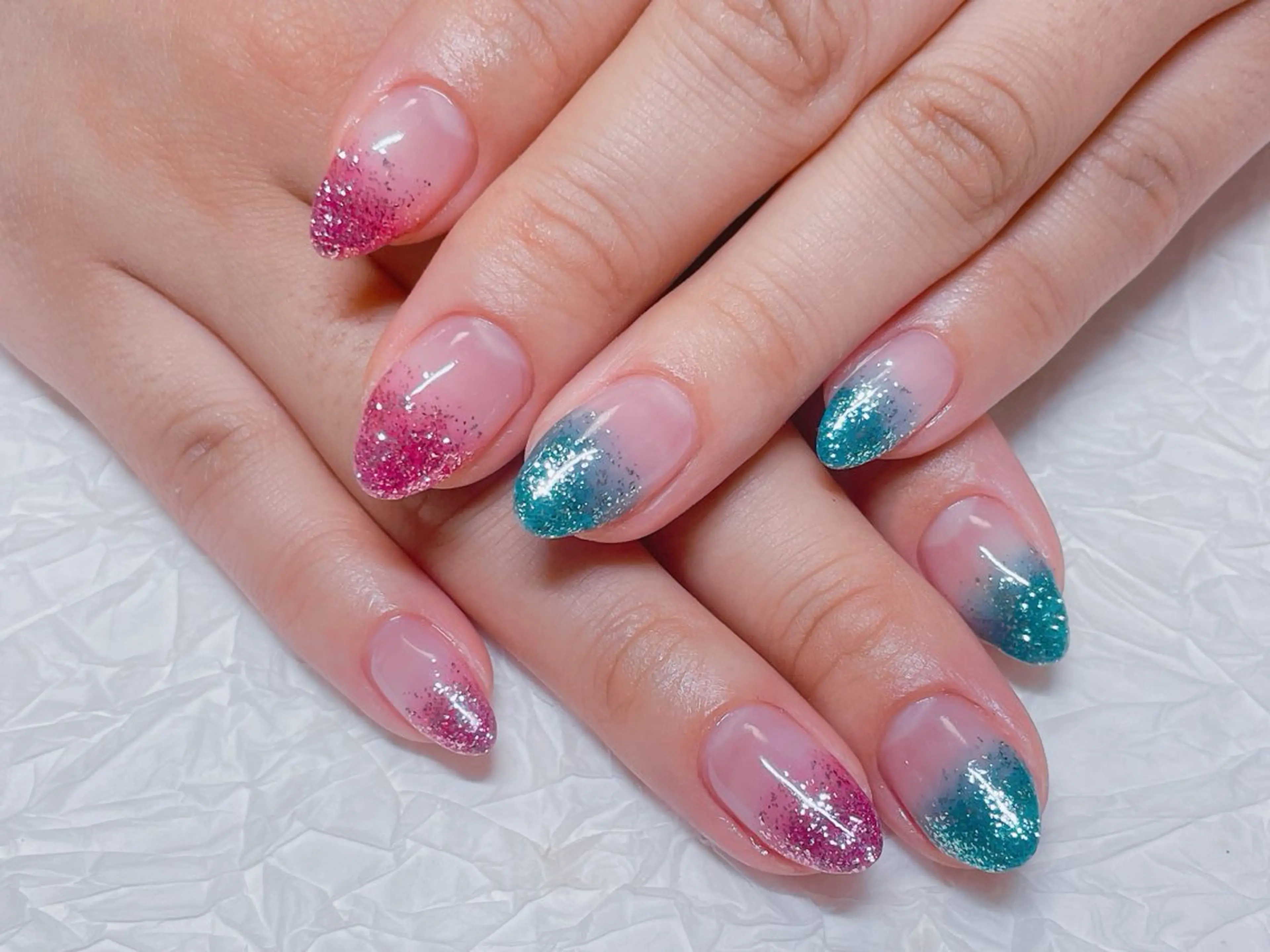 ネイル グラデーション ラメ(グリッター) ラメグラデーション ゆ か_Nails💫のネイルデザイン