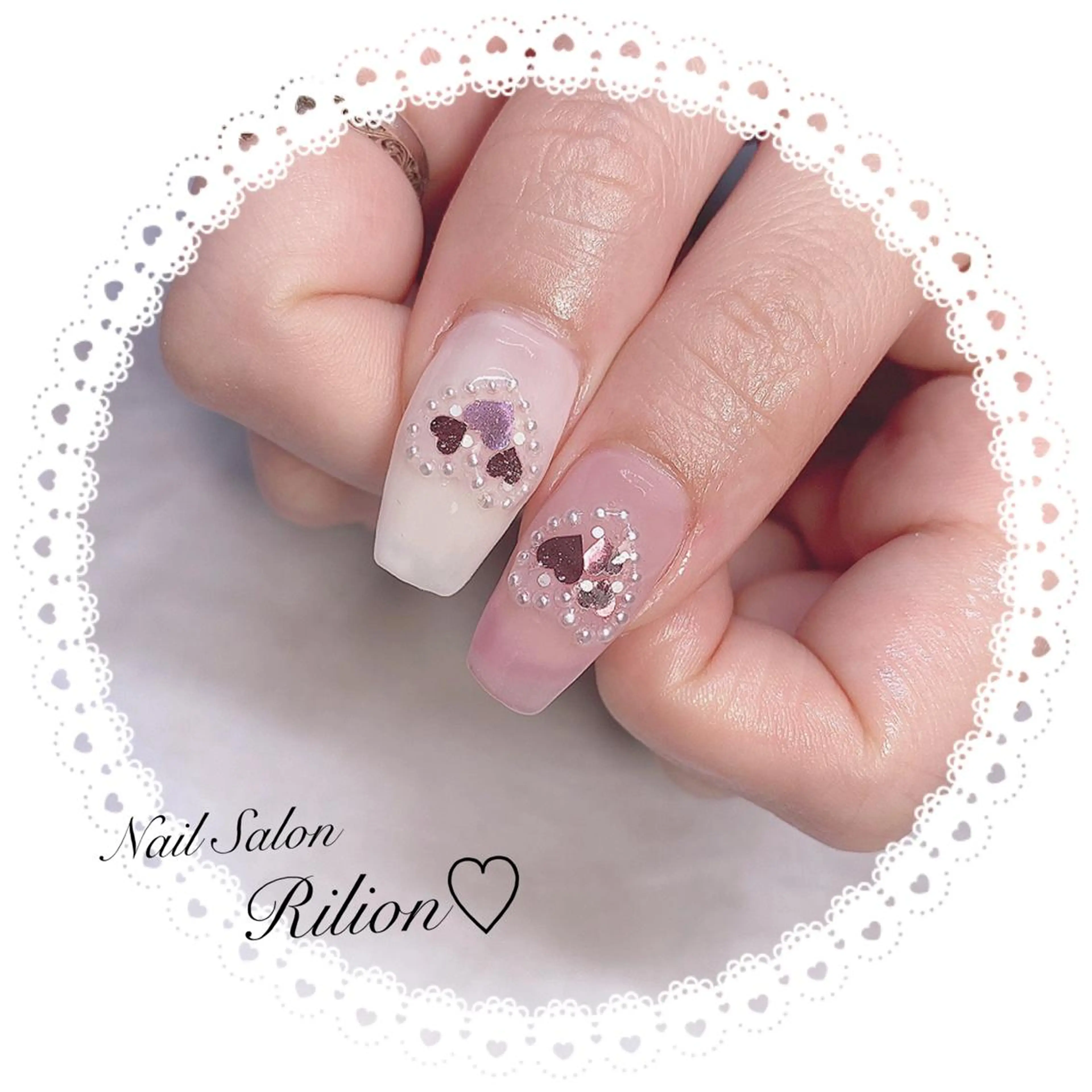 ネイル ハンドネイル RiLion💗 Risa🦋💜のネイルデザイン