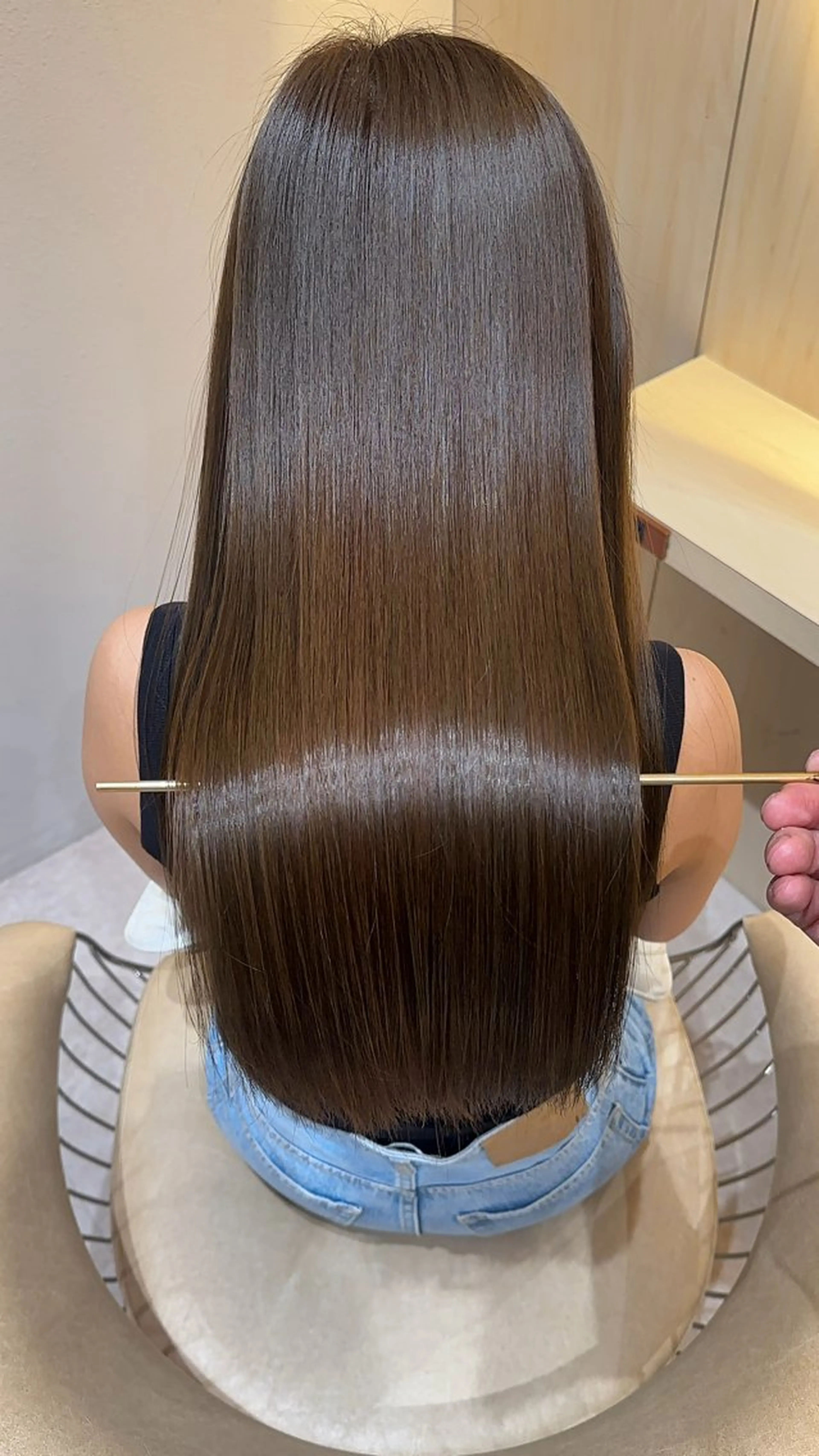 セミロング カラー カット ヘアカラー 縮毛矯正 レイヤー❣️縮毛矯正 川村利幸のヘアスタイル