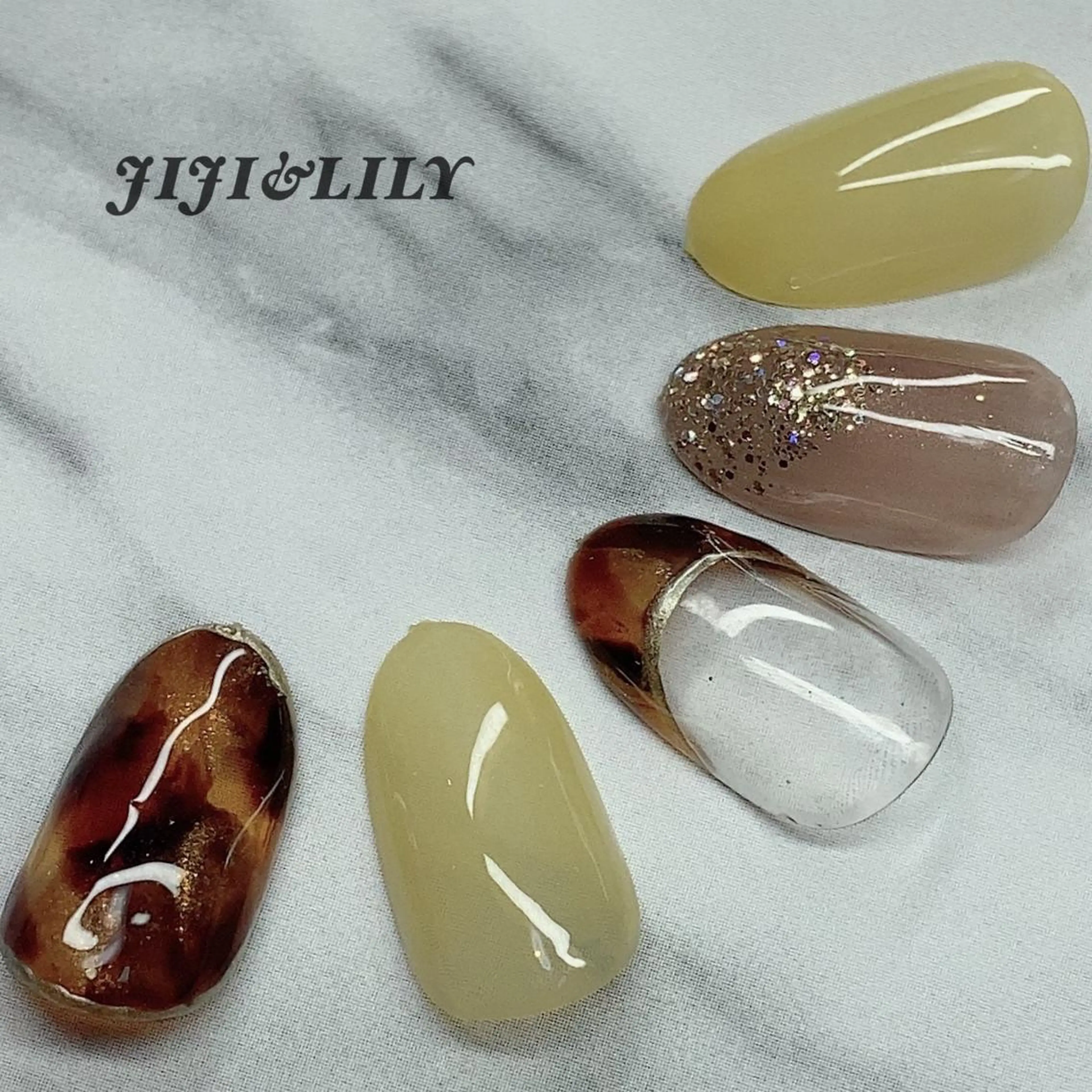 ネイル べっ甲ネイル ハンドネイル 豊田 圭子のネイルデザイン