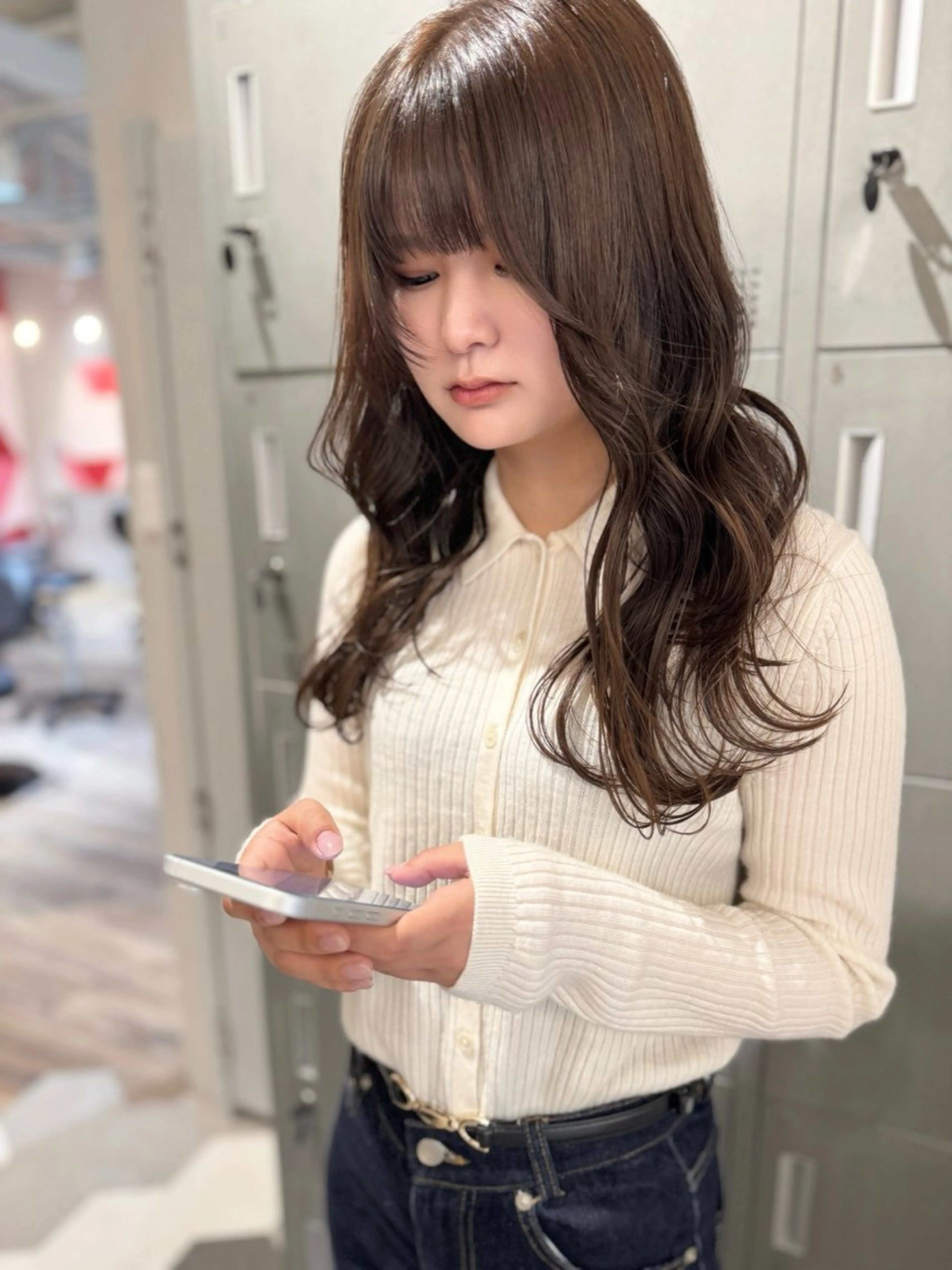 セミロング カット ヘアカラー 【天満1艶髪】潤艶/ 髪質改善🌹釣本竜哉のヘアスタイル