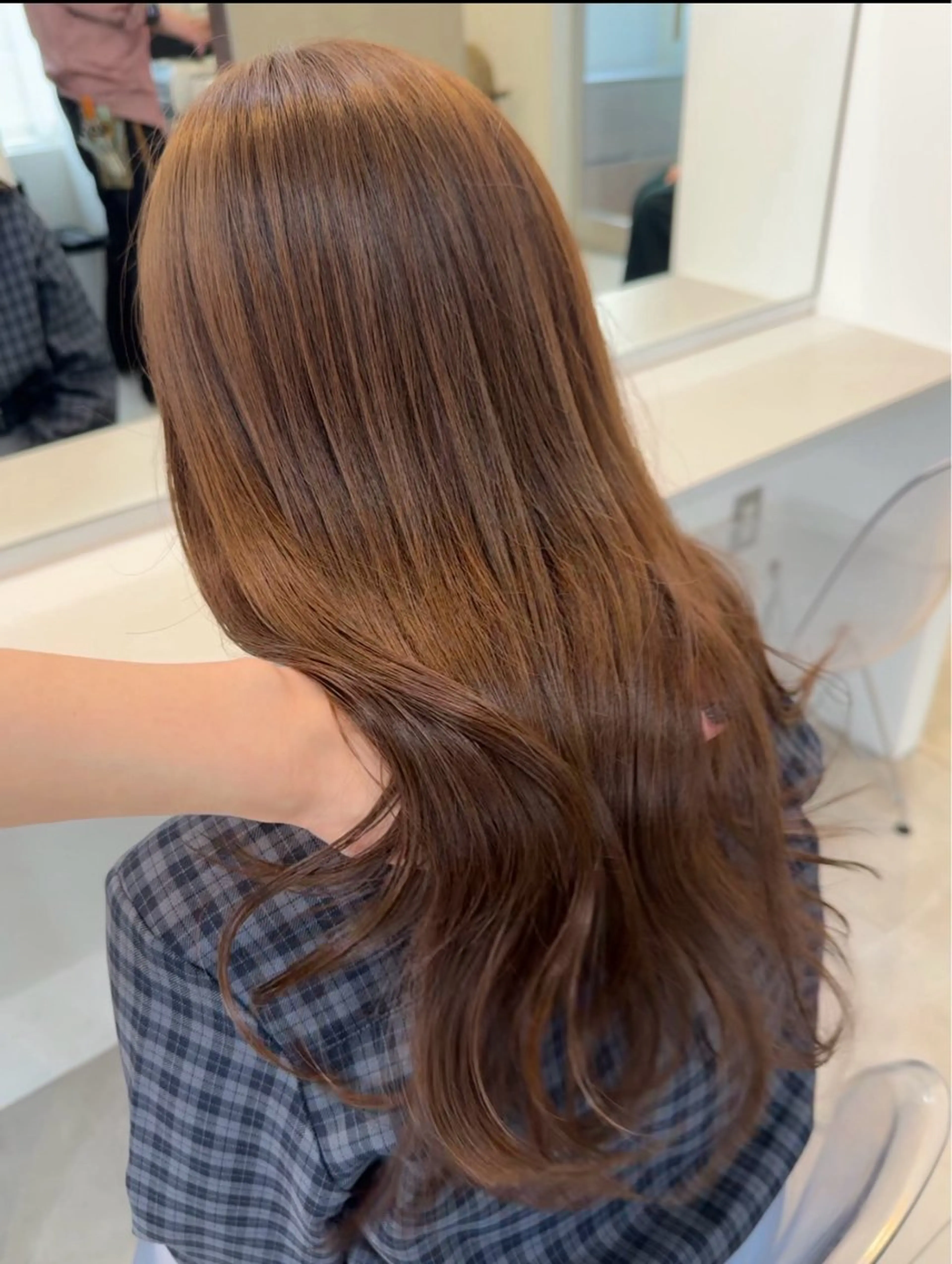 セミロング カット ヘアカラー トリートメント Miyu/透明感 カラー/layerのヘアスタイル