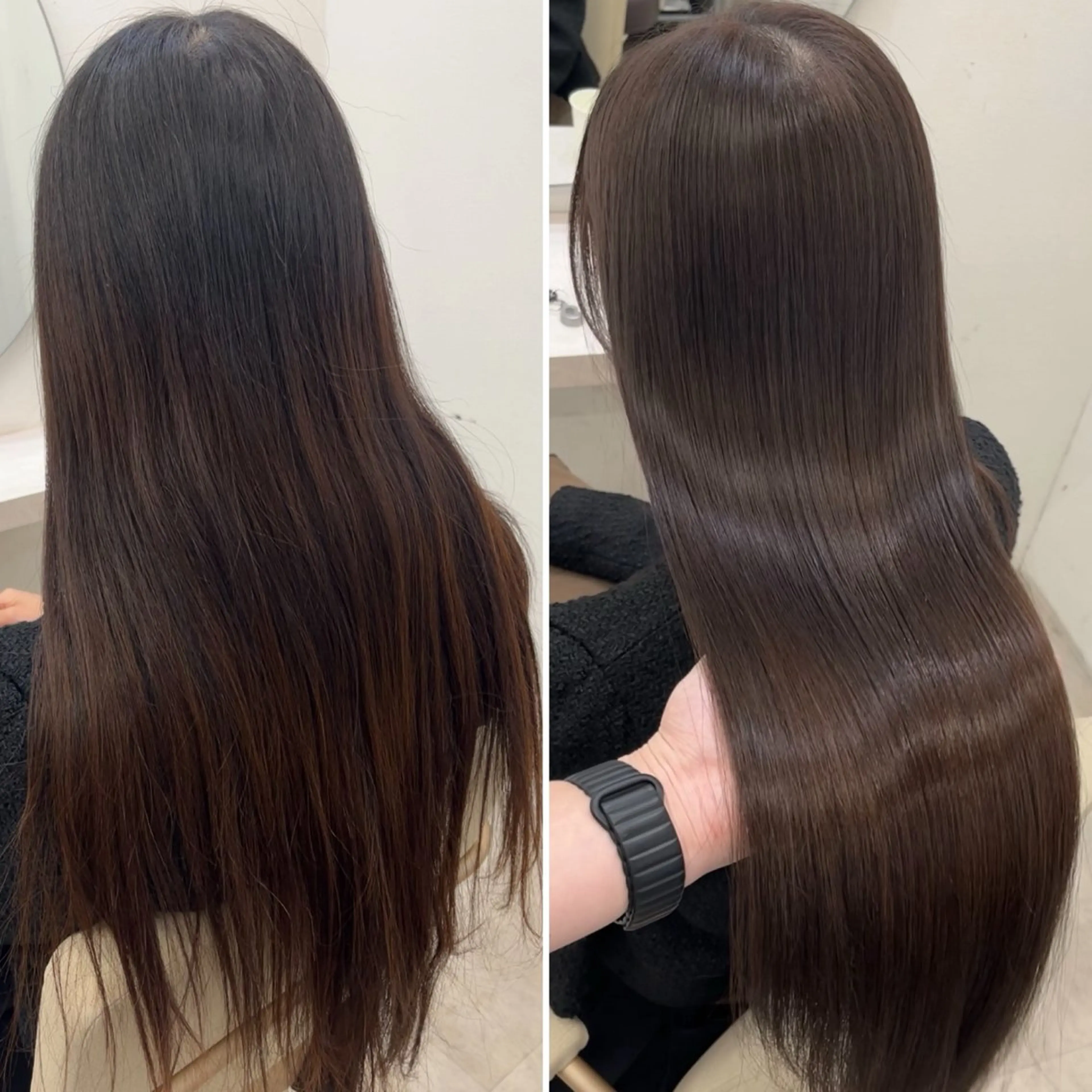 ロング カット ヘアカラー 縮毛矯正 トリートメント 髪質改善/縮毛矯正 梅田茶屋町/西尾祐作のヘアスタイル