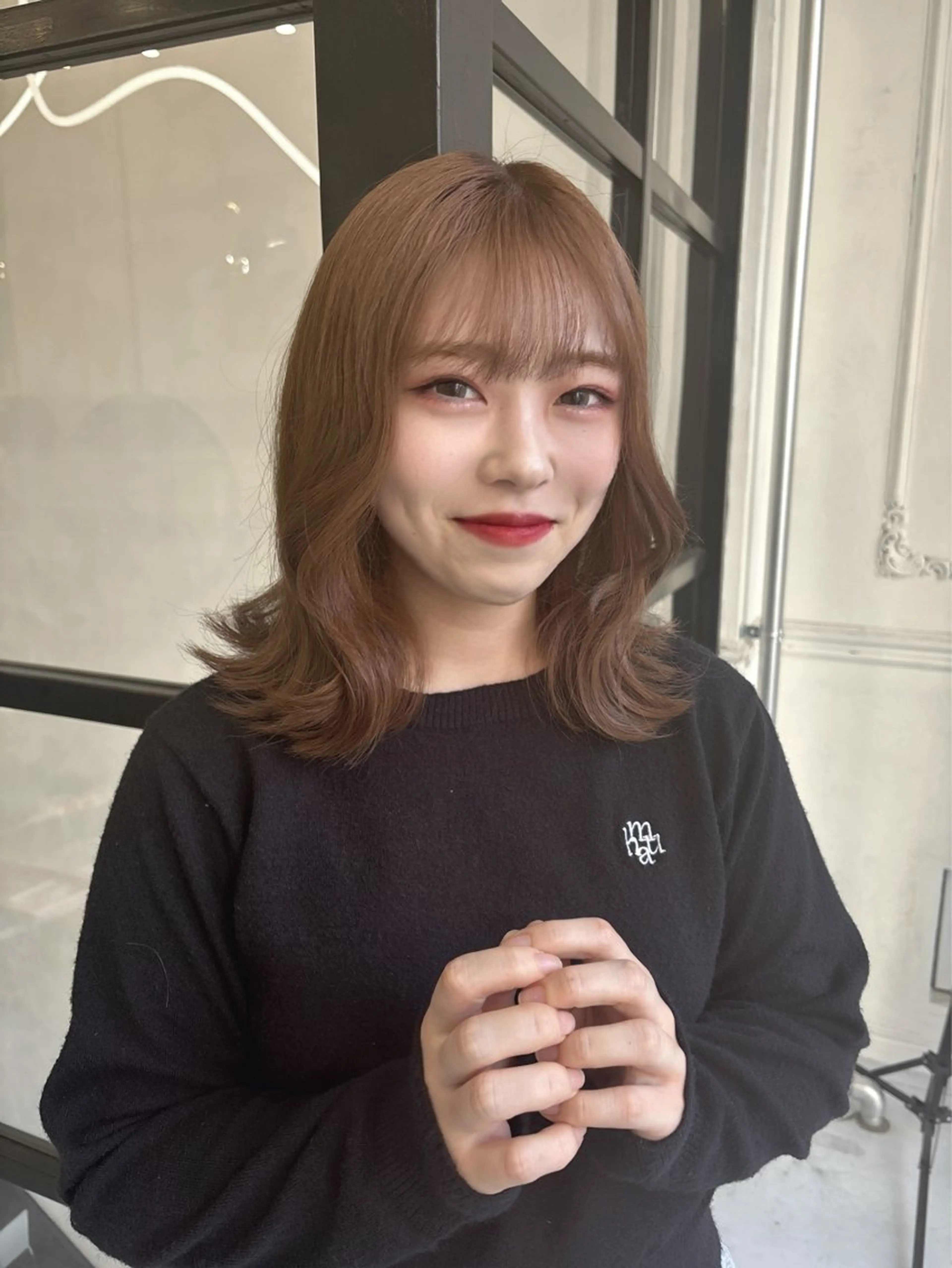 セミロング ヘアカラー MaisonHALU さくらのヘアスタイル